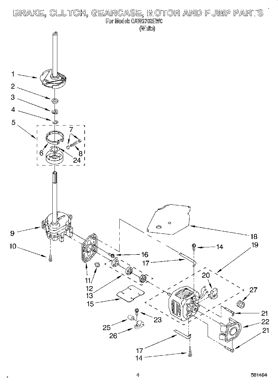 03 - BRAKE, CLUTCH, GEARCASE, MOTOR AND