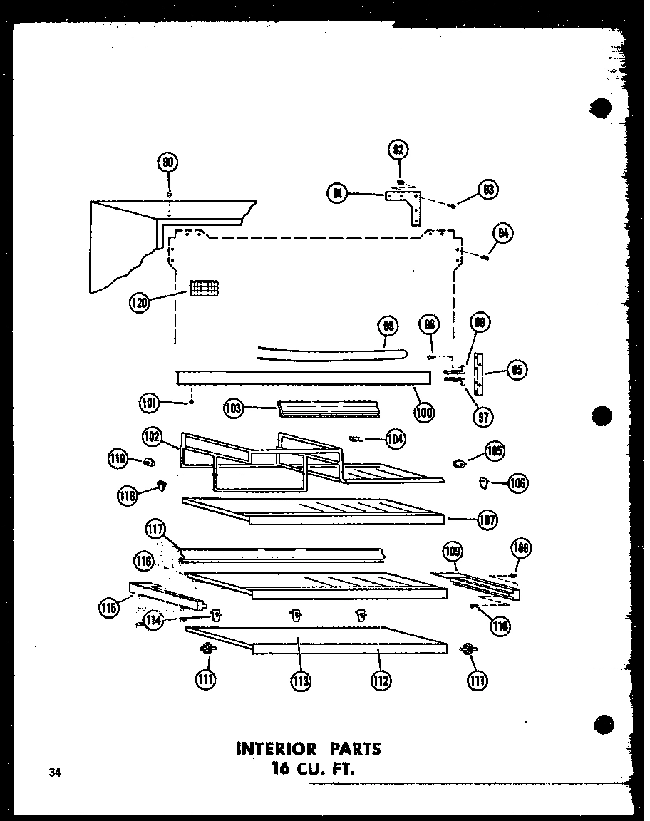 04 - INTERIOR PARTS 16 CU. FT.