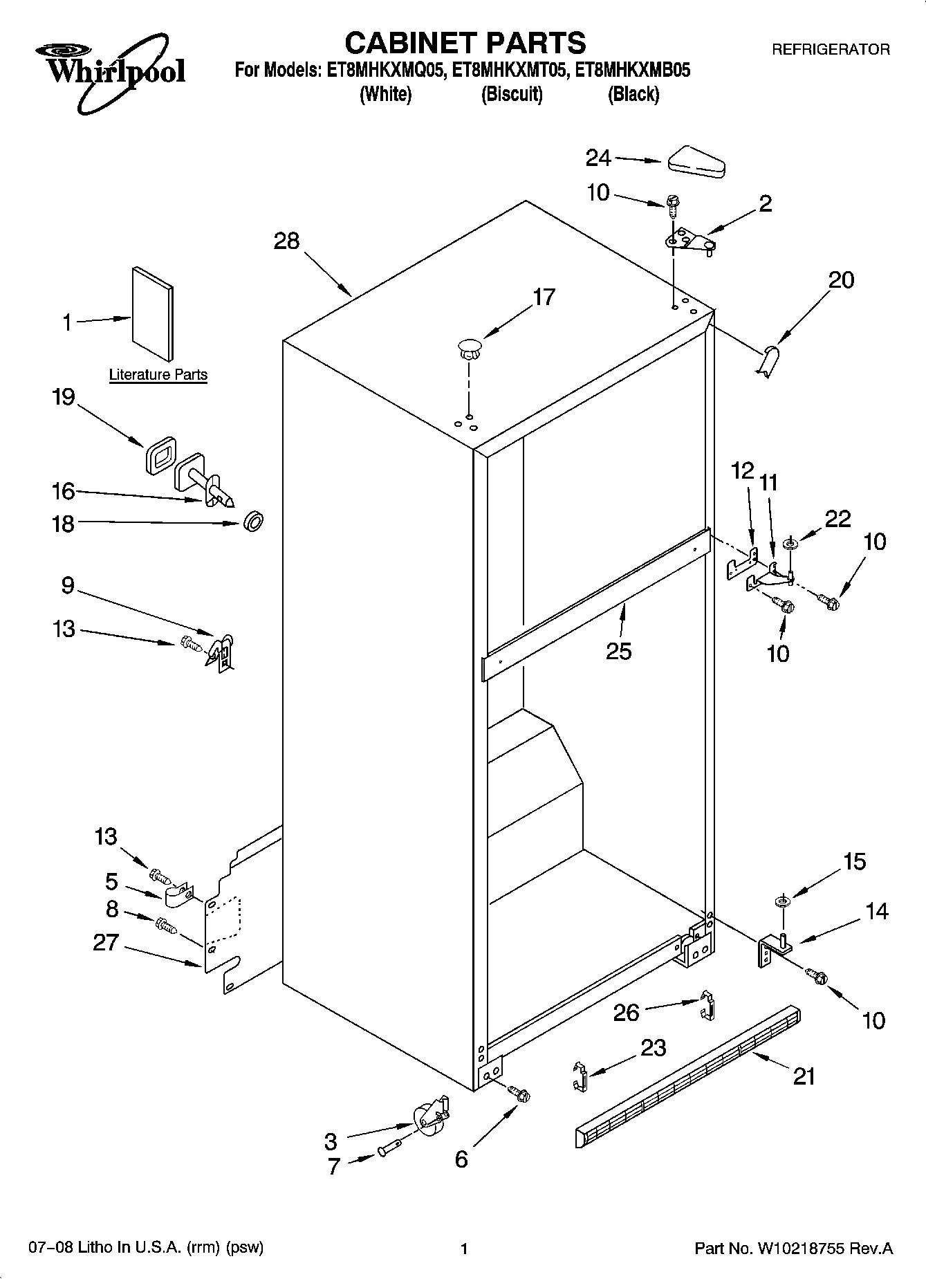 01 - CABINET PARTS
