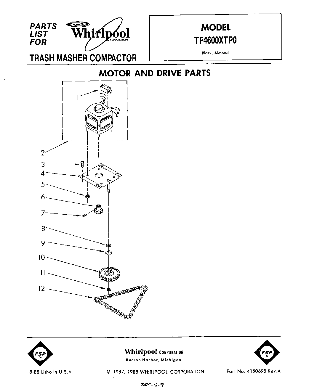 01 - MOTOR AND DRIVE , LIT/OPTIONAL