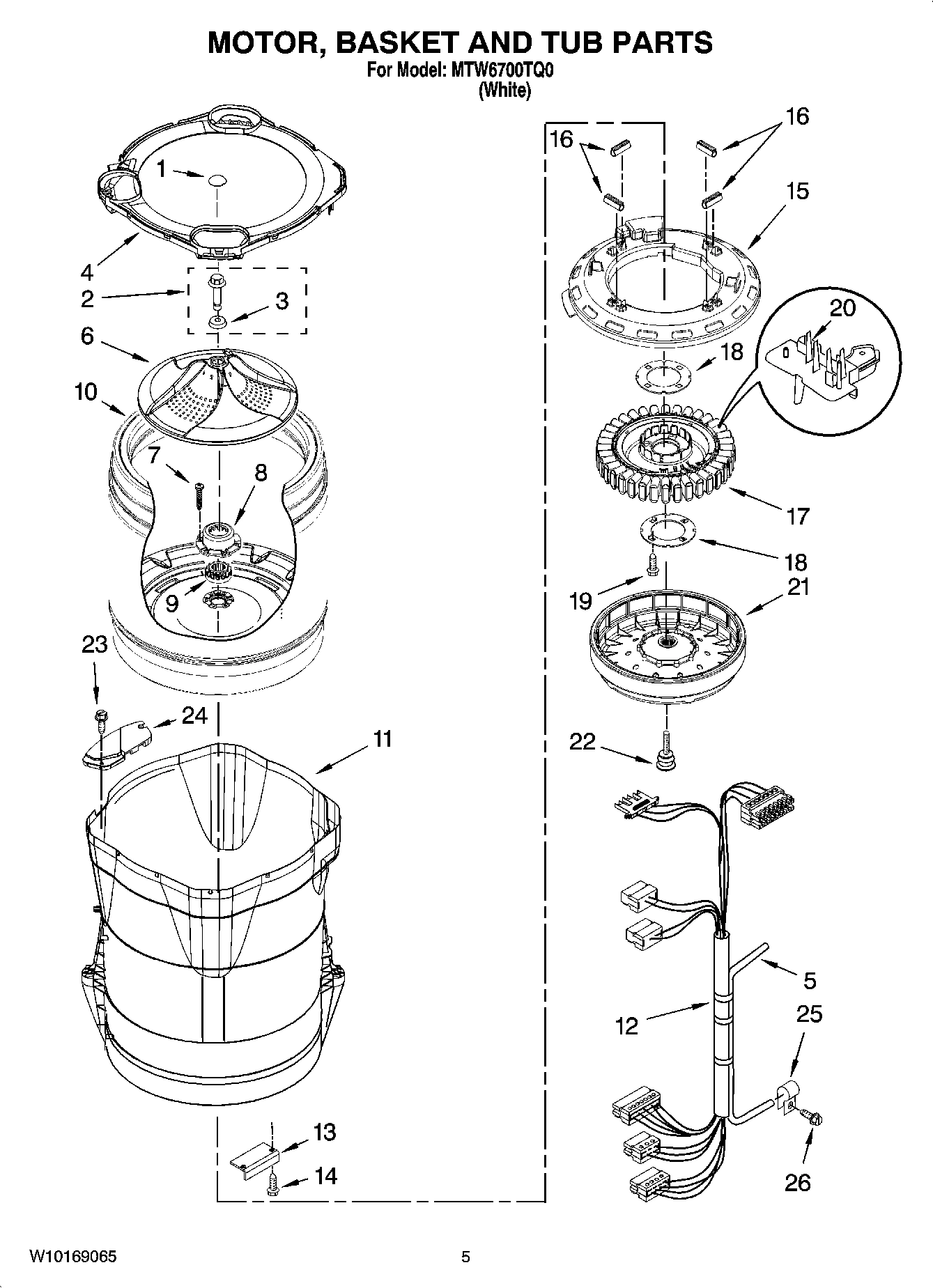 03 - MOTOR, BASKET AND TUB PARTS