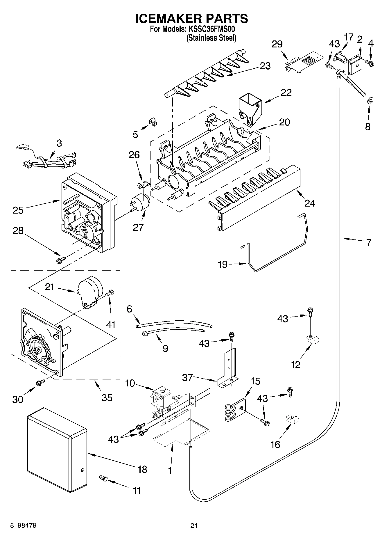 13 - ICEMAKER PARTS