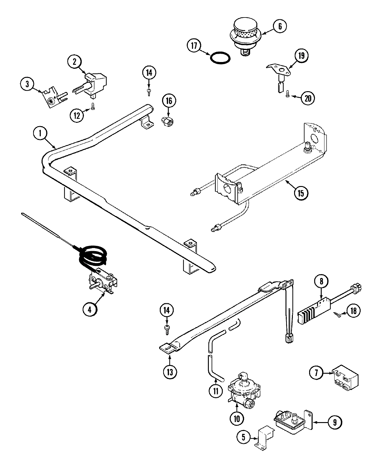 04 - GAS CONTROLS (D3167XUxLT SER. PRE. 18)