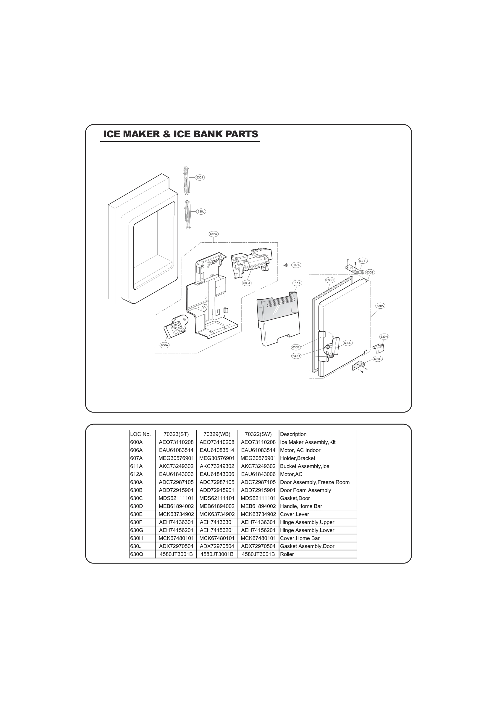 ICEMAKER & ICE BIN PARTS