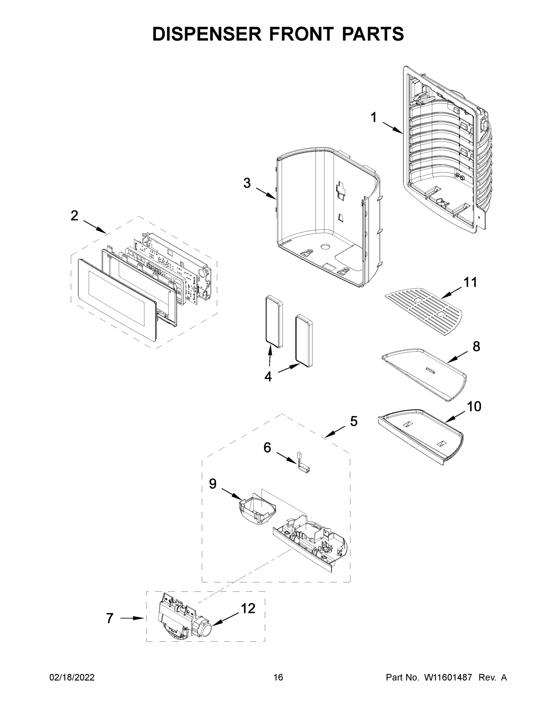 09 - DISPENSER FRONT PARTS