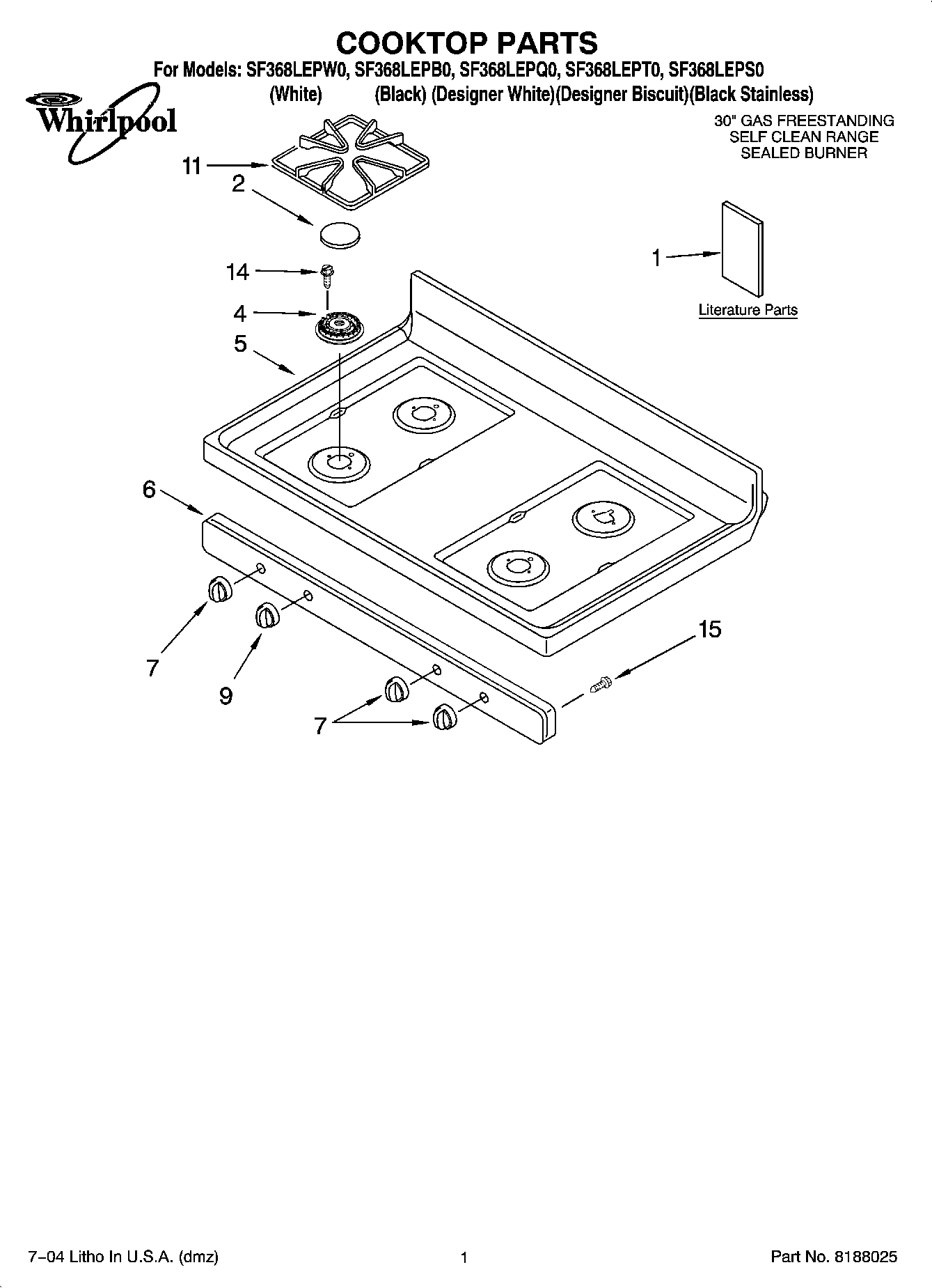 01 - COOKTOP PARTS