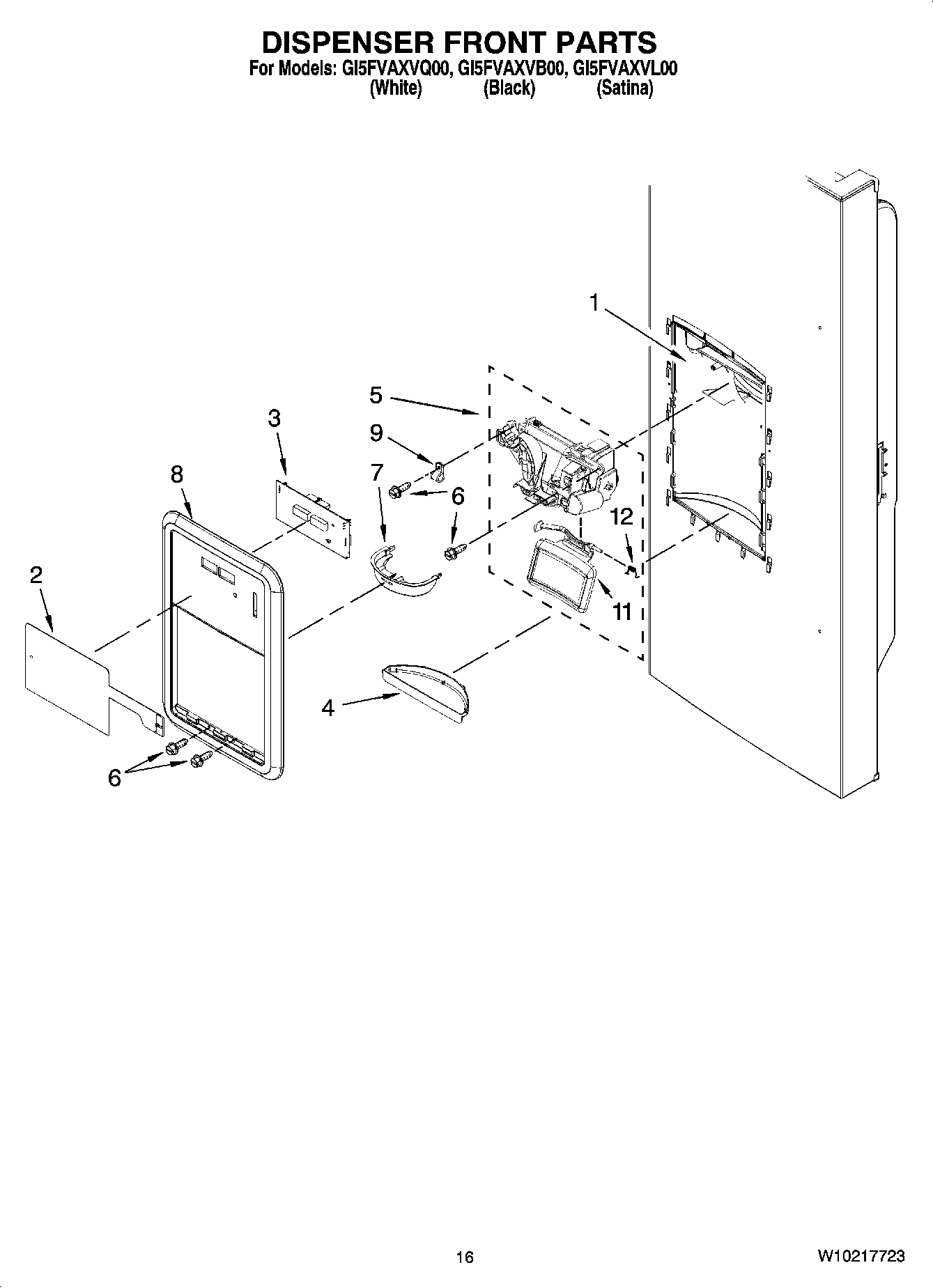 09 - DISPENSER FRONT PARTS