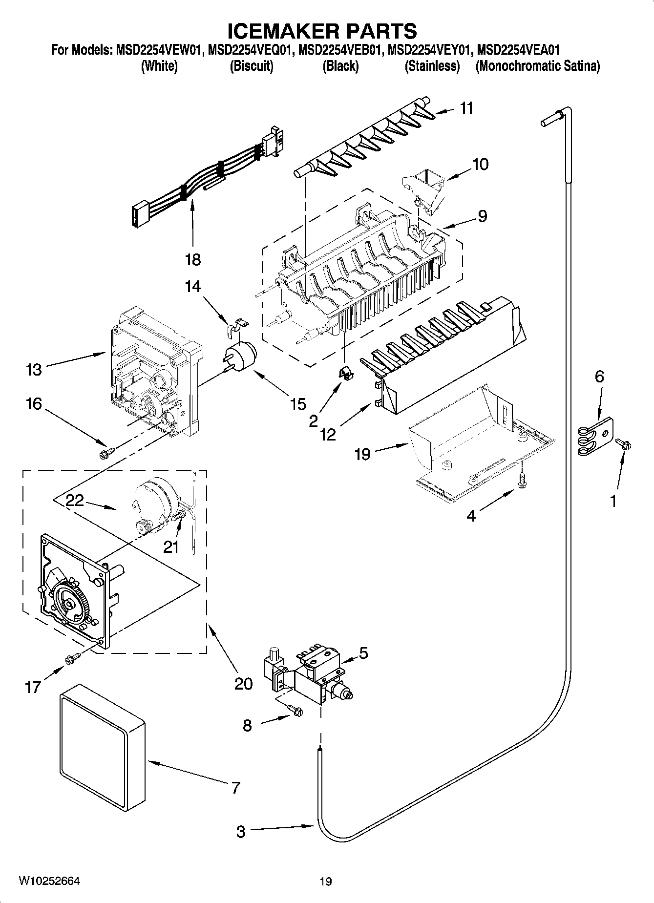 12 - ICEMAKER PARTS, OPTIONAL PARTS (NOT INCLUDED)