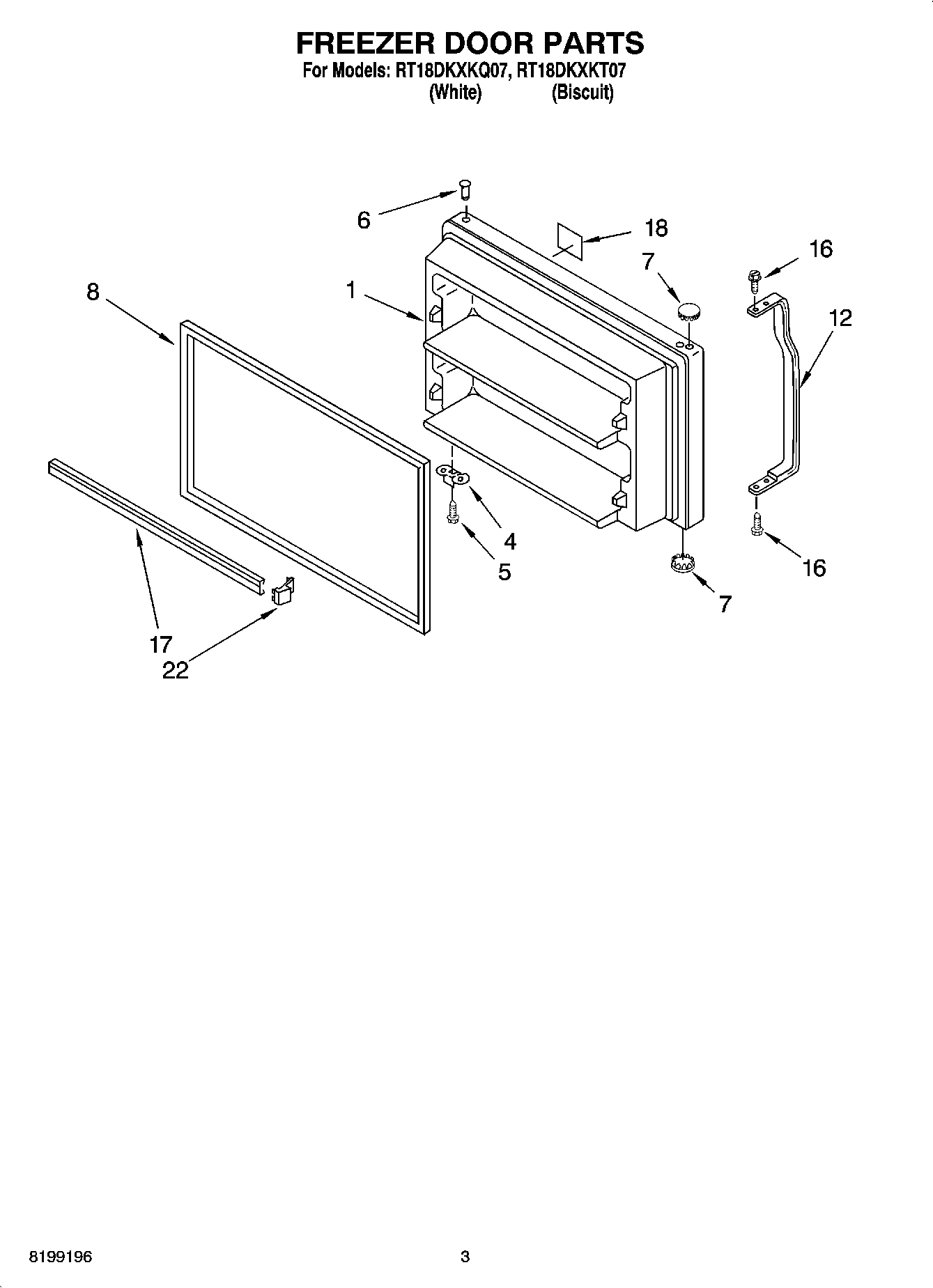 02 - FREEZER DOOR PARTS