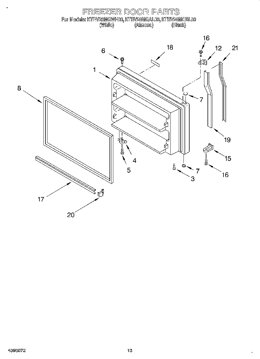 07 - FREEZER DOOR, LIT/OPTIONAL