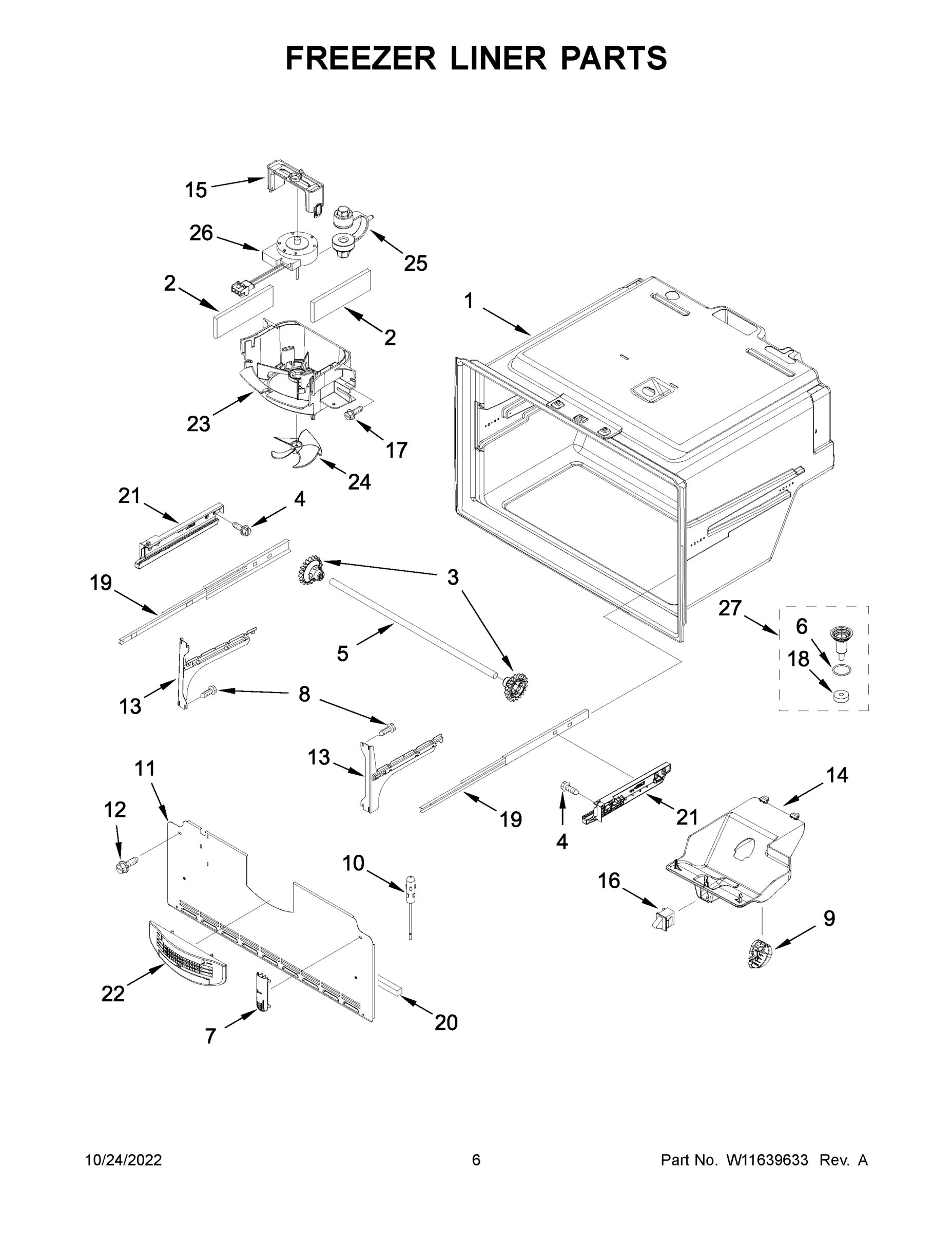 04 - FREEZER LINER PARTS