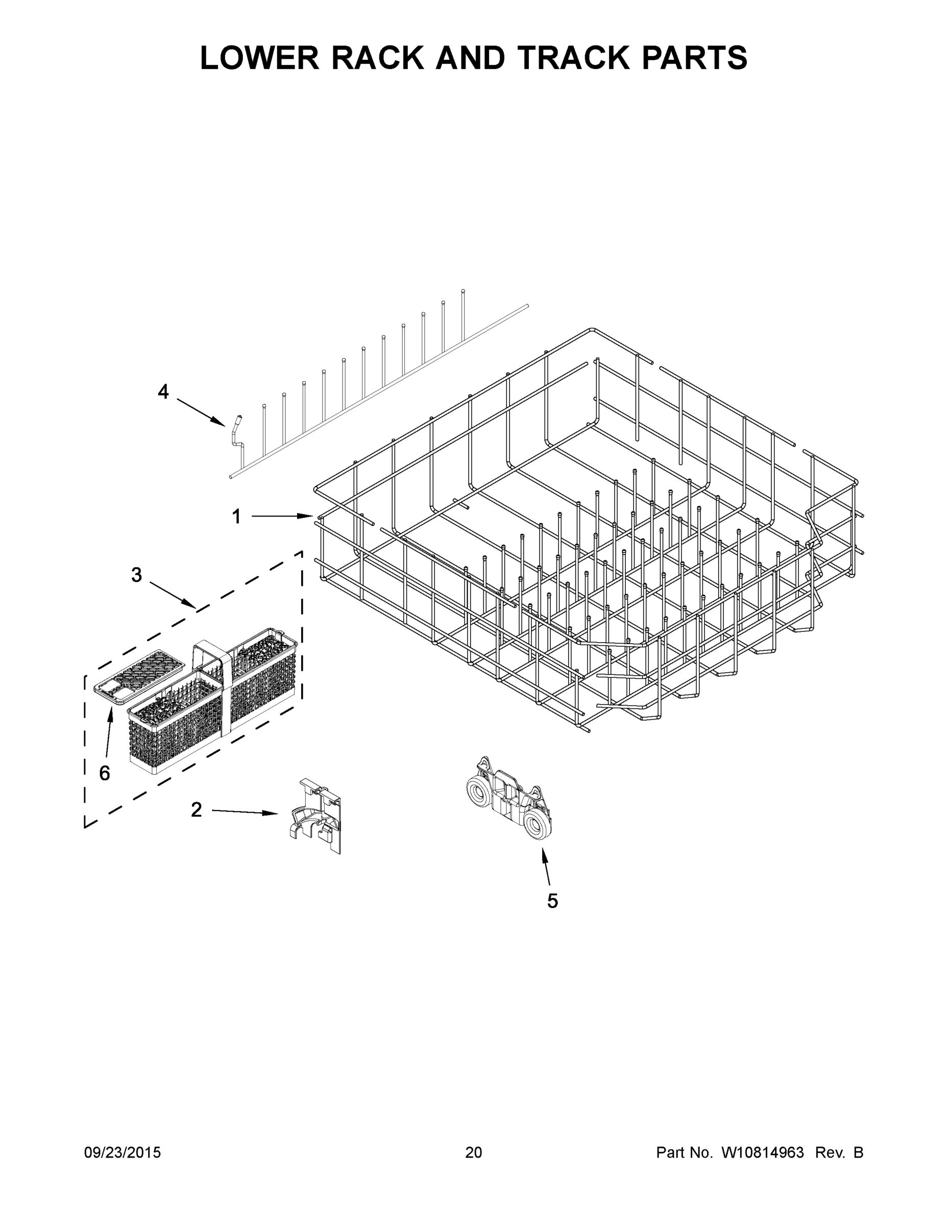11 - LOWER RACK AND TRACK PARTS