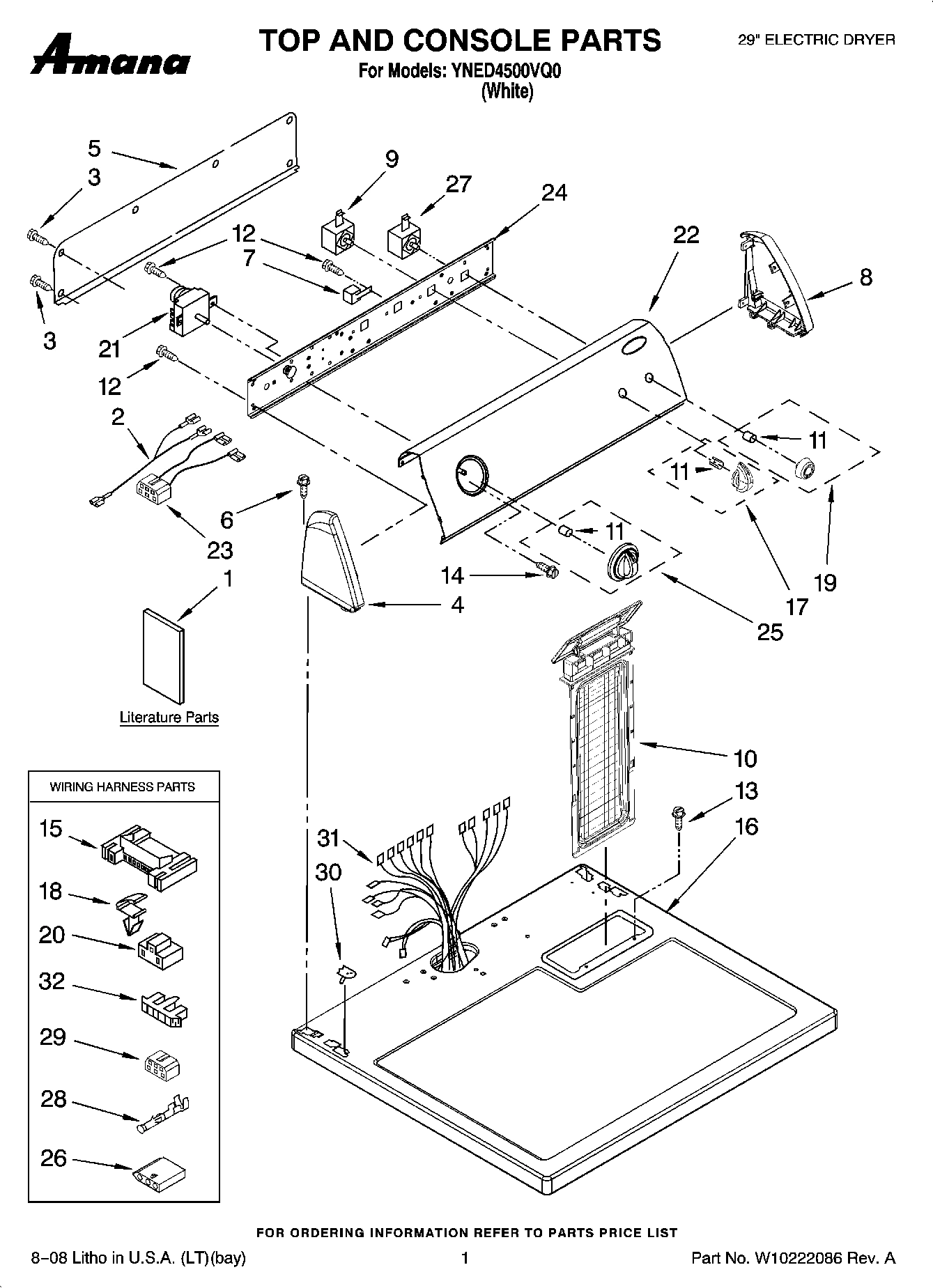 01 - TOP AND CONSOLE PARTS