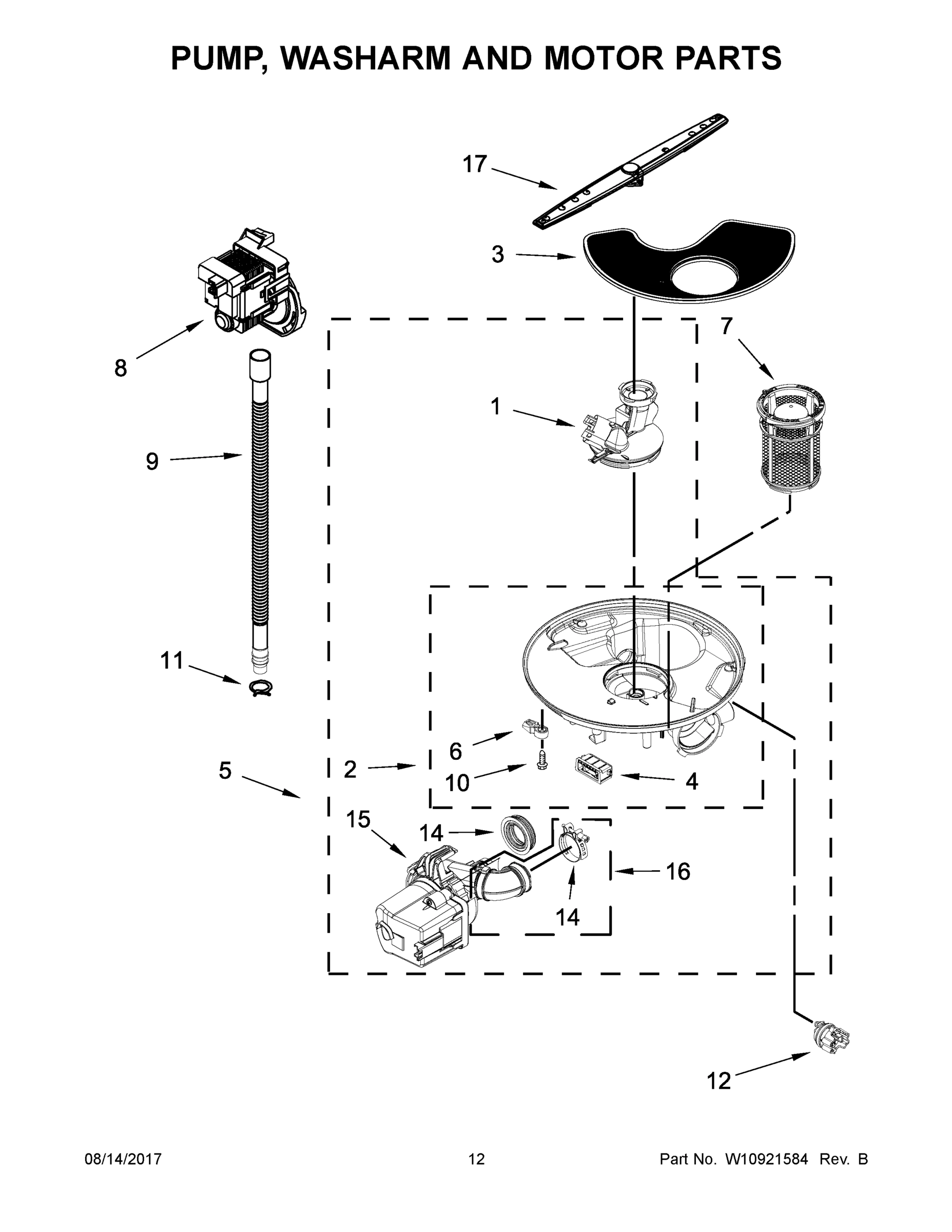 07 - PUMP, WASHARM AND MOTOR PARTS