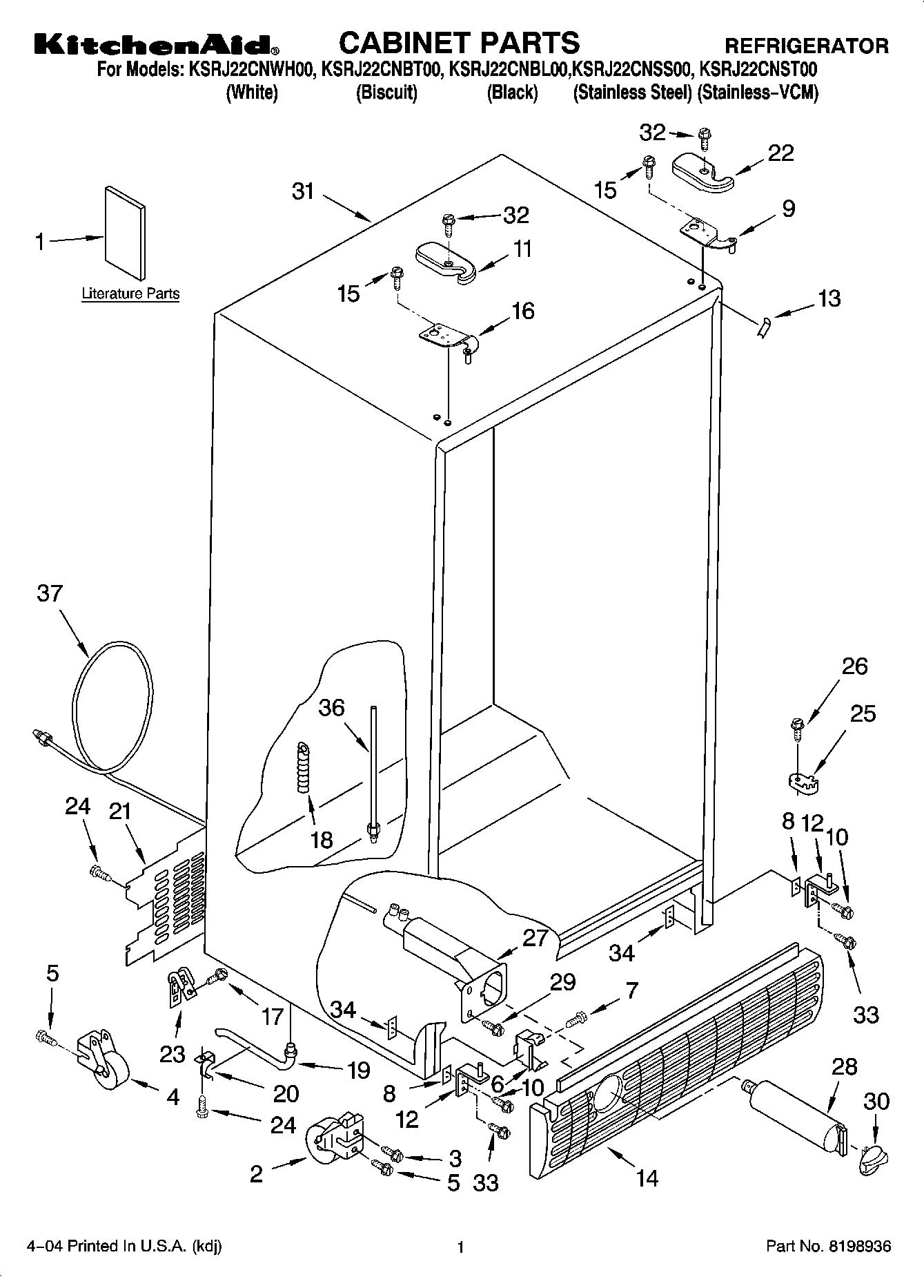 01 - CABINET PARTS