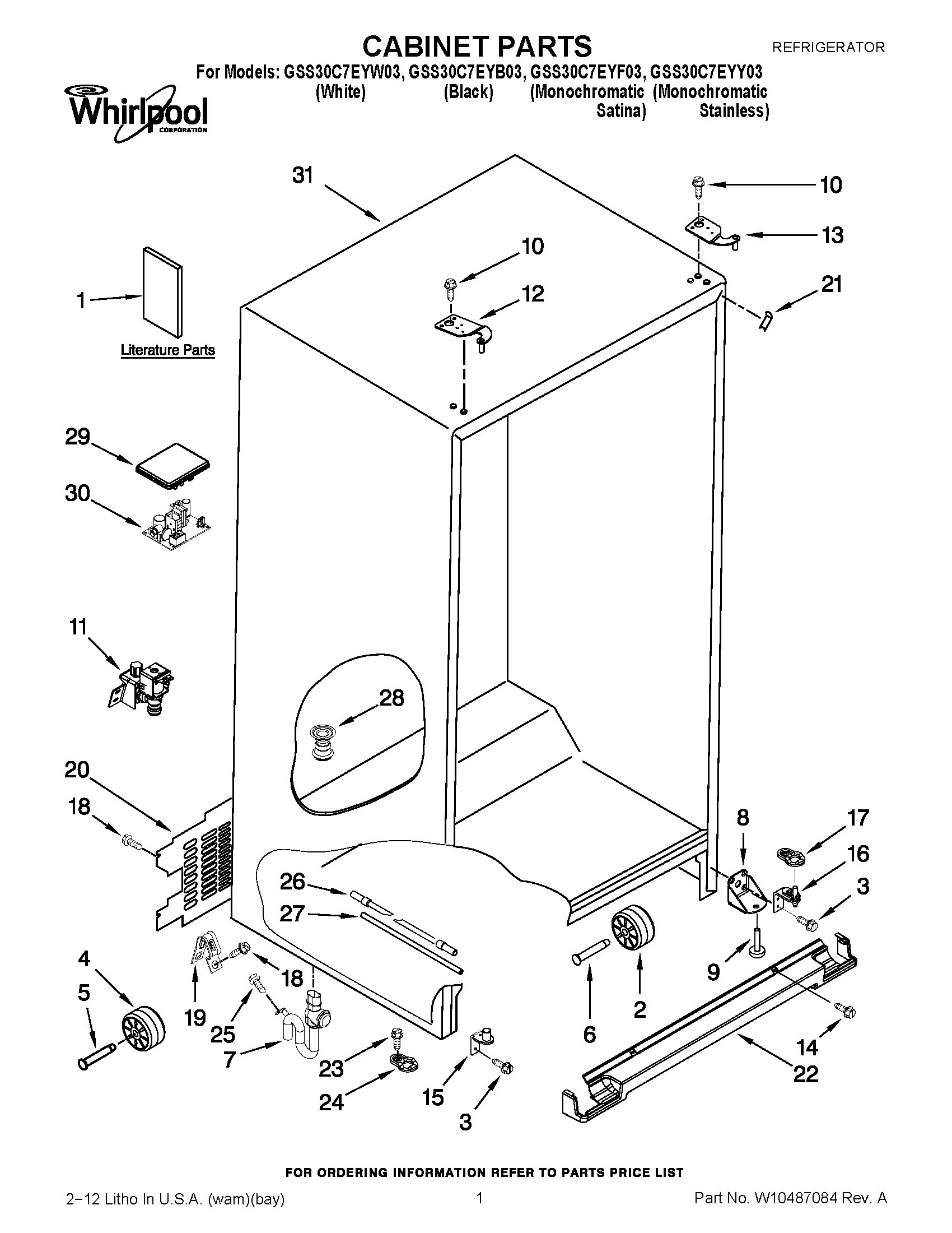 01 - CABINET PARTS