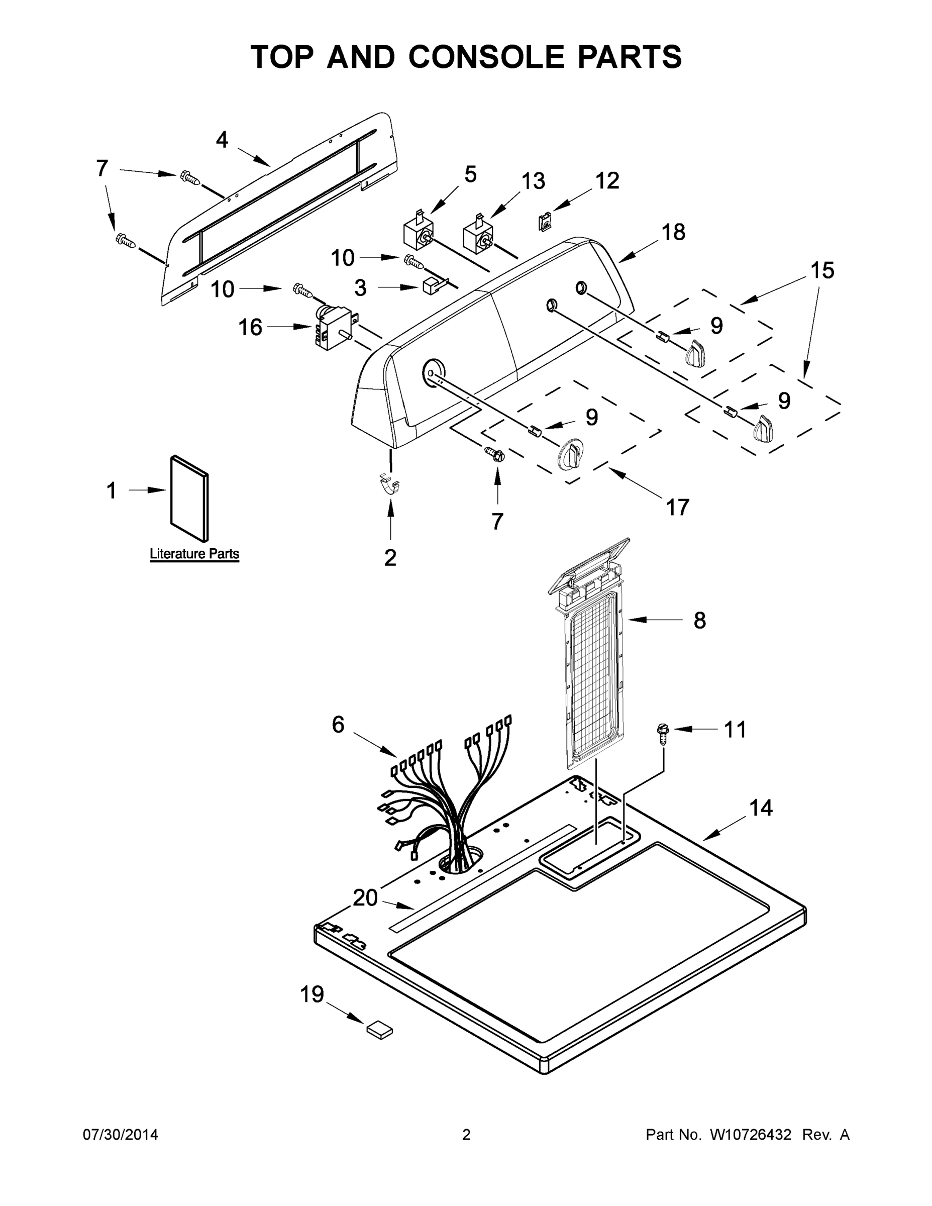 02 - TOP AND CONSOLE PARTS