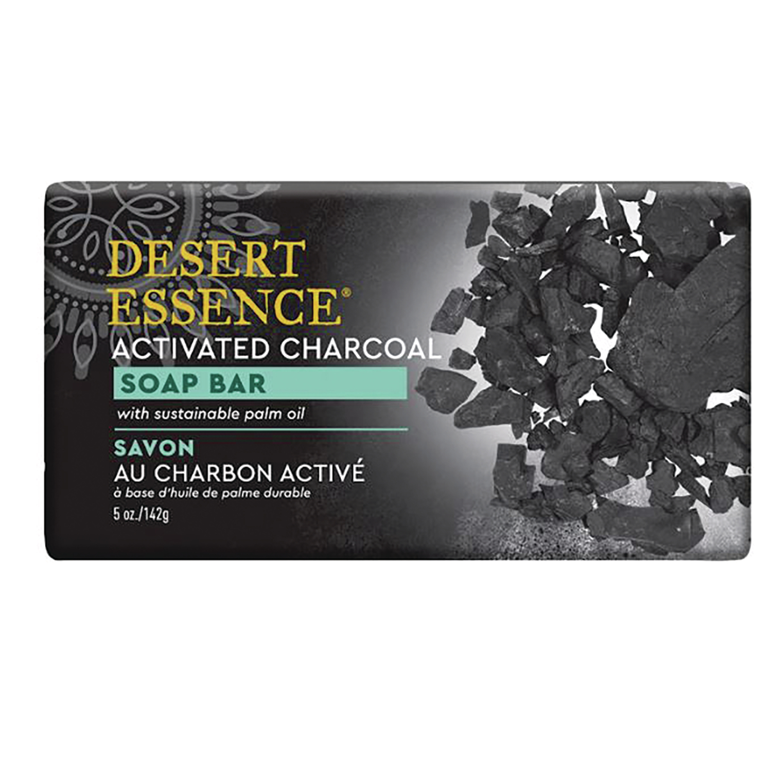Desert Essence Activated Charcoal Soap Bar | 5 oz Bars