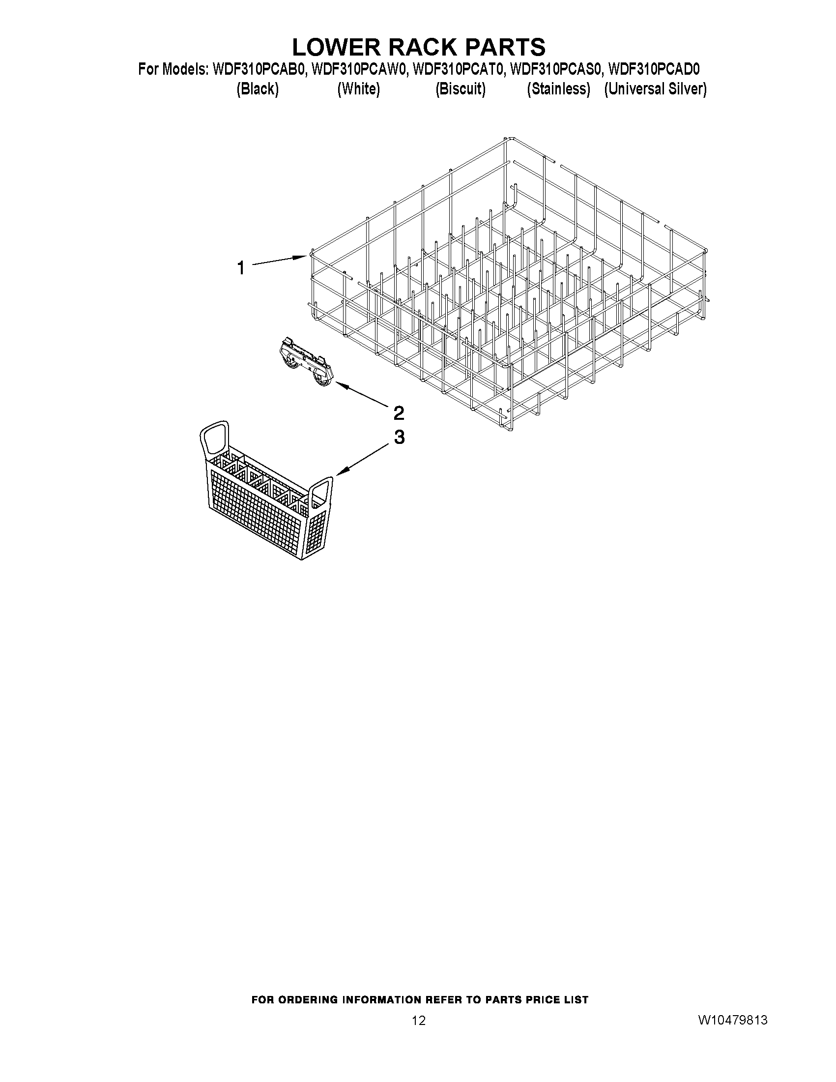 10 - LOWER RACK PARTS