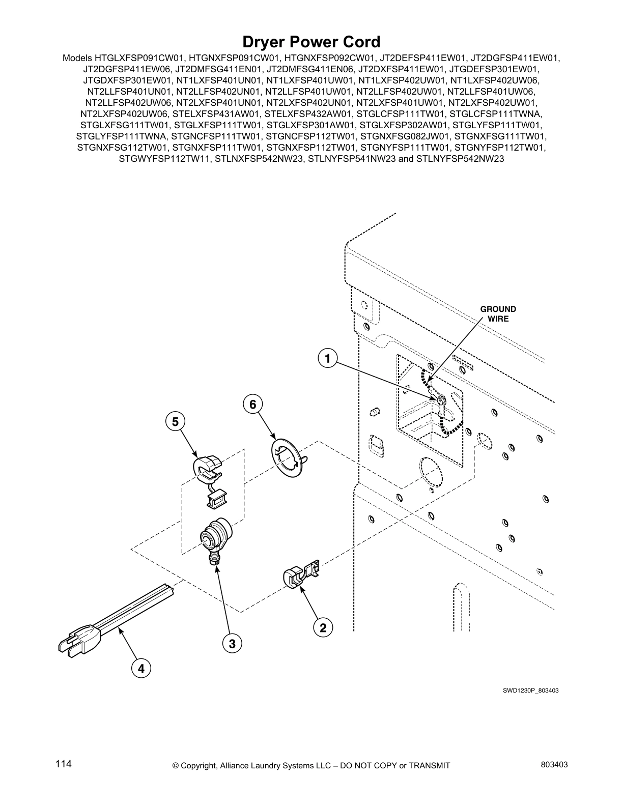Dryer Power Cord