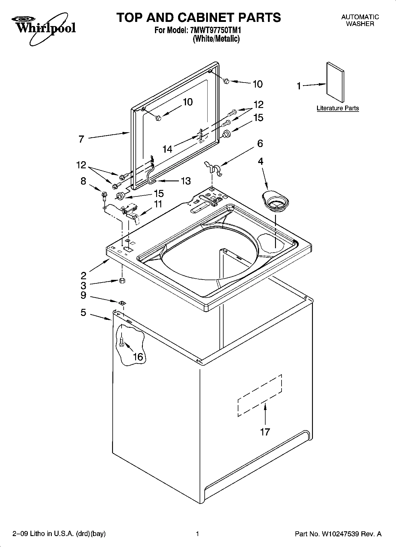 01 - TOP AND CABINET PARTS