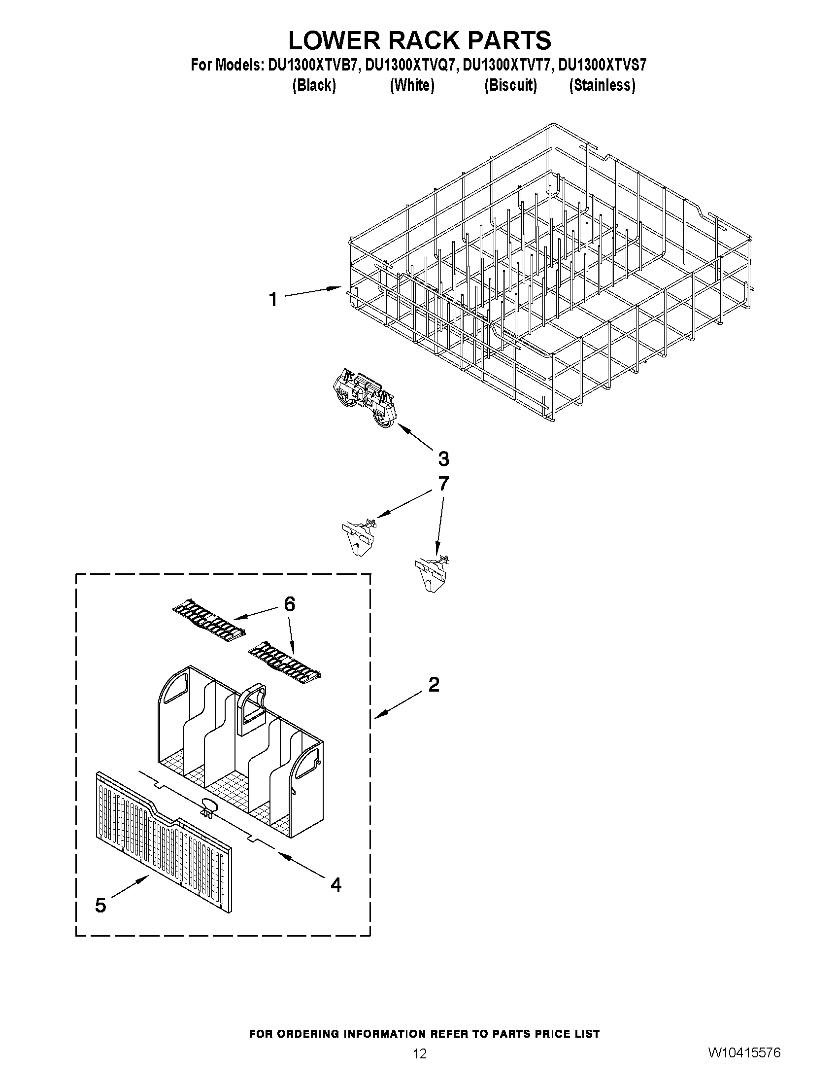 10 - LOWER RACK PARTS