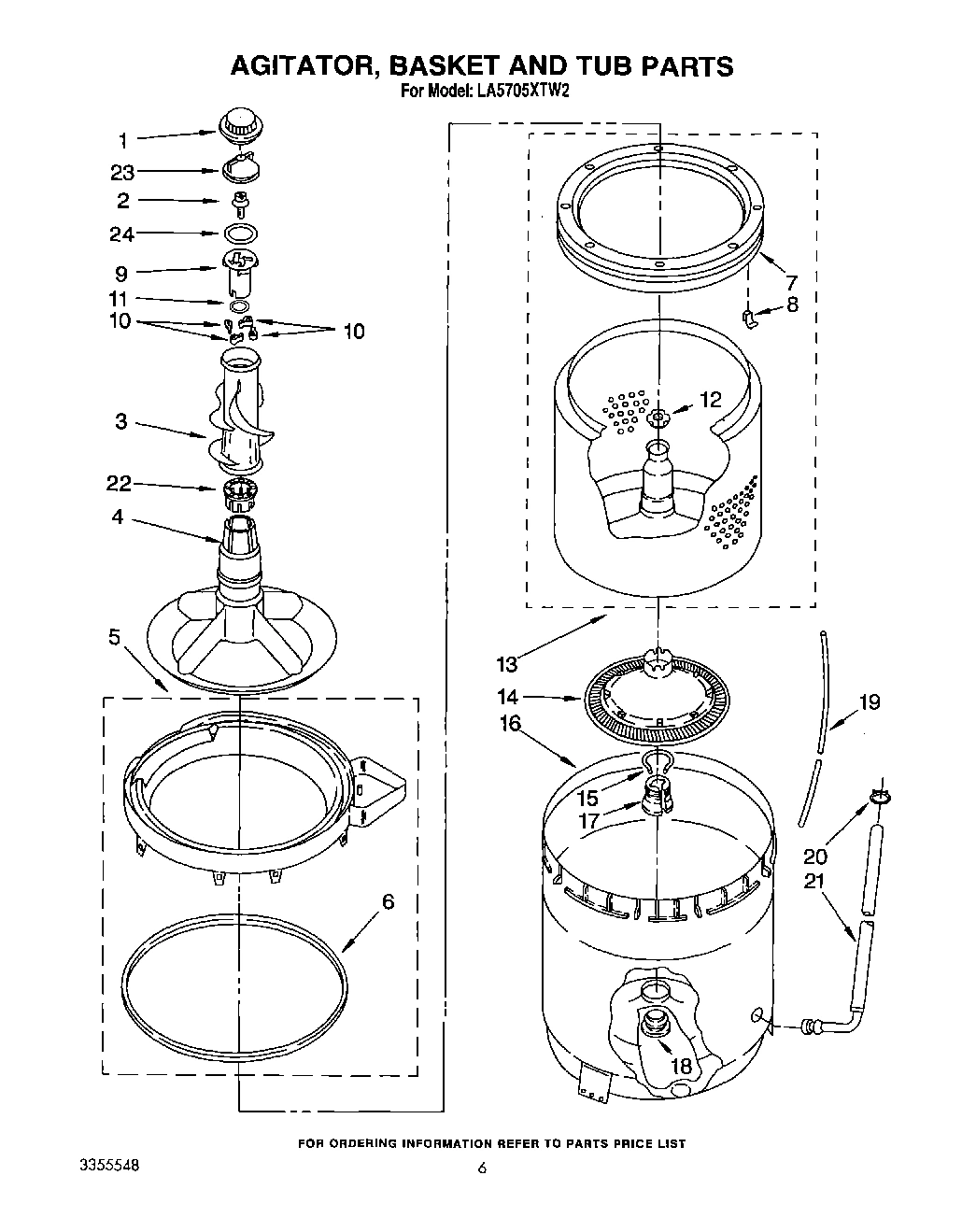 05 - AGITATOR, BASKET AND TUB
