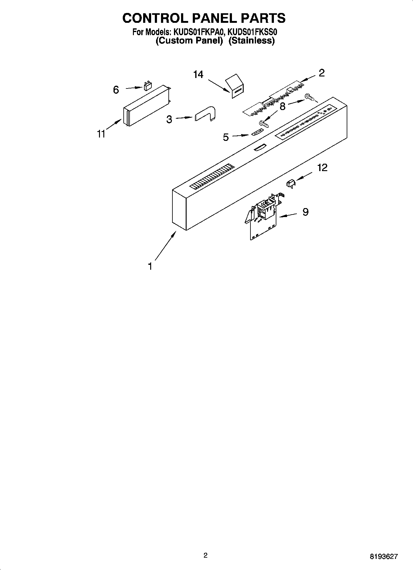 02 - CONTROL PANEL PARTS