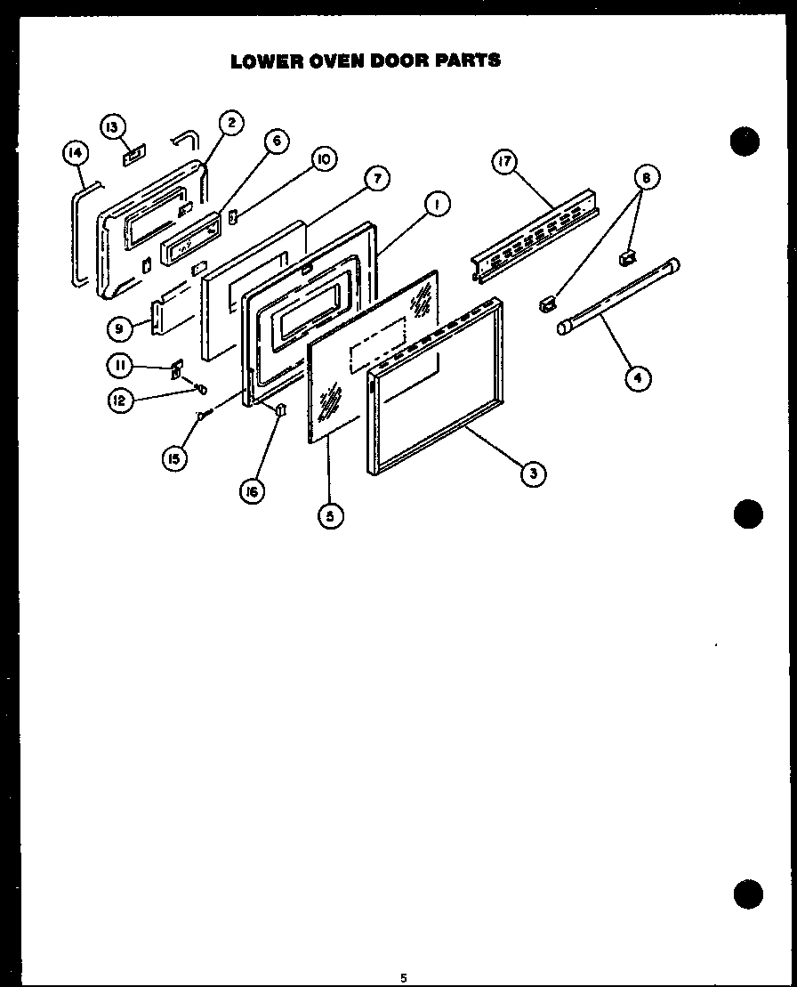 03 - LOWER OVEN DOOR PARTS