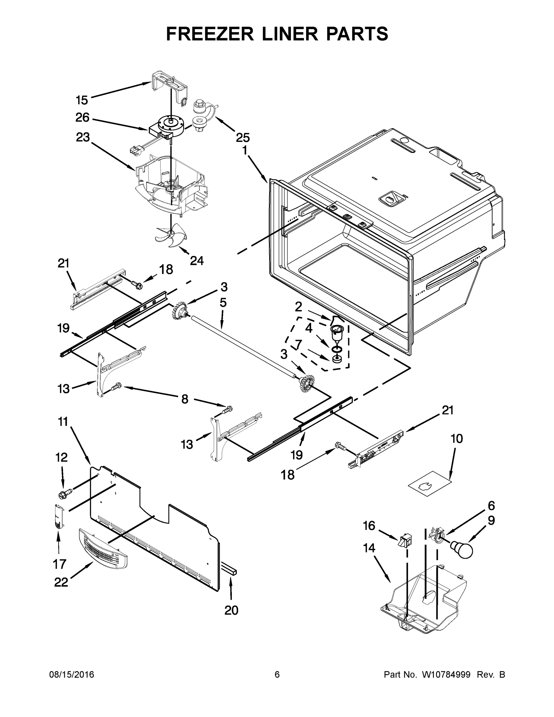 04 - FREEZER LINER PARTS
