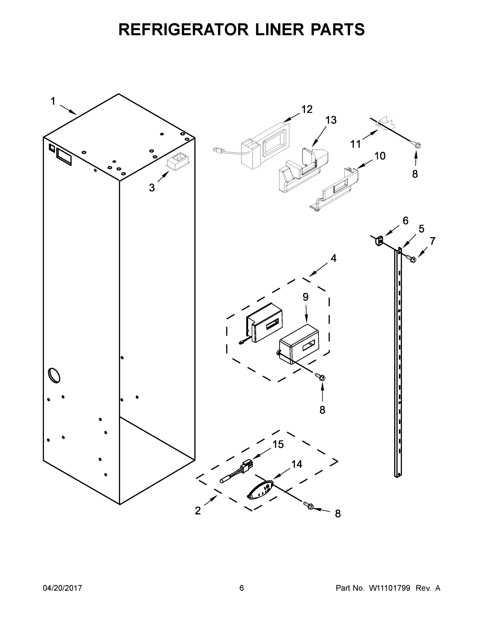 04 - REFRIGERATOR LINER PARTS