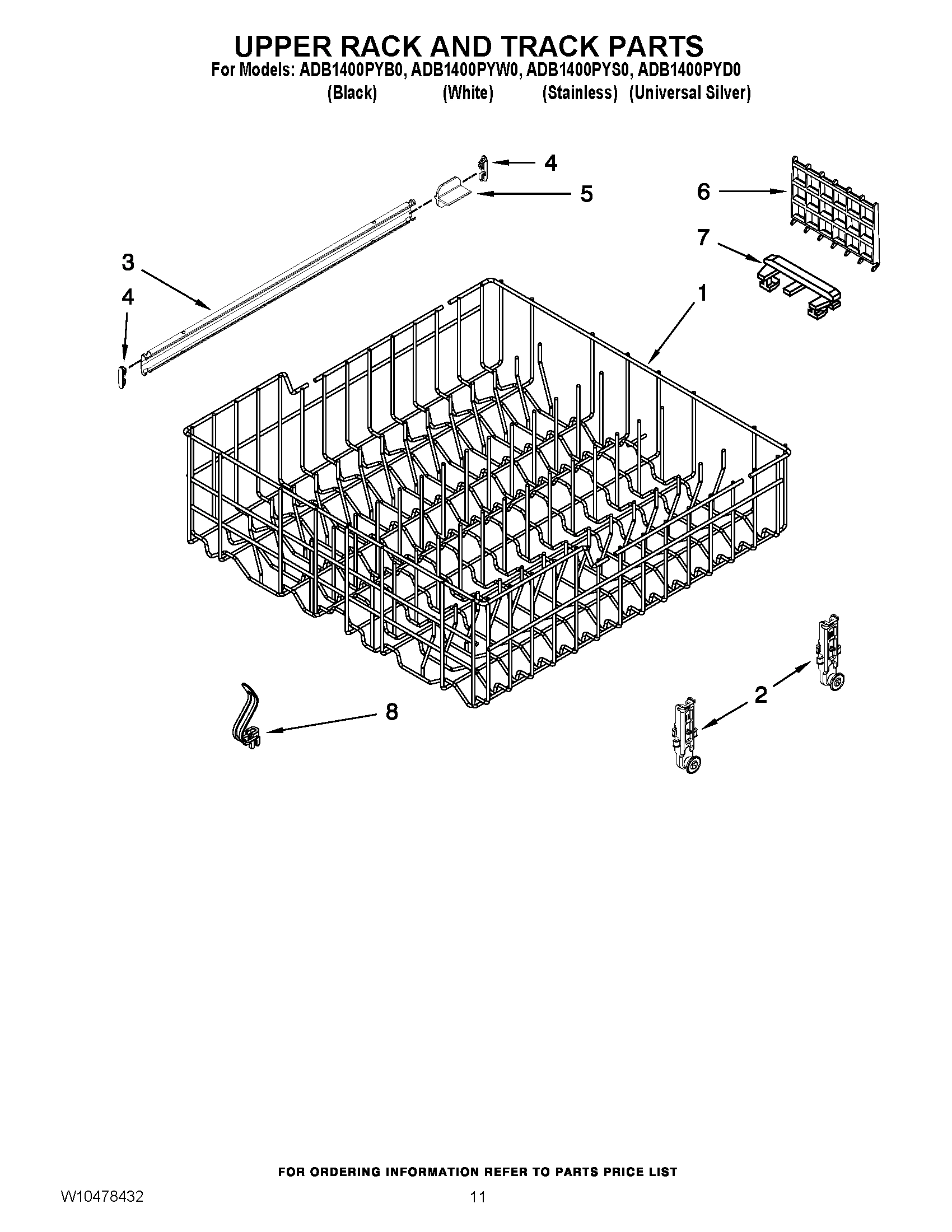 09 - UPPER RACK AND TRACK PARTS