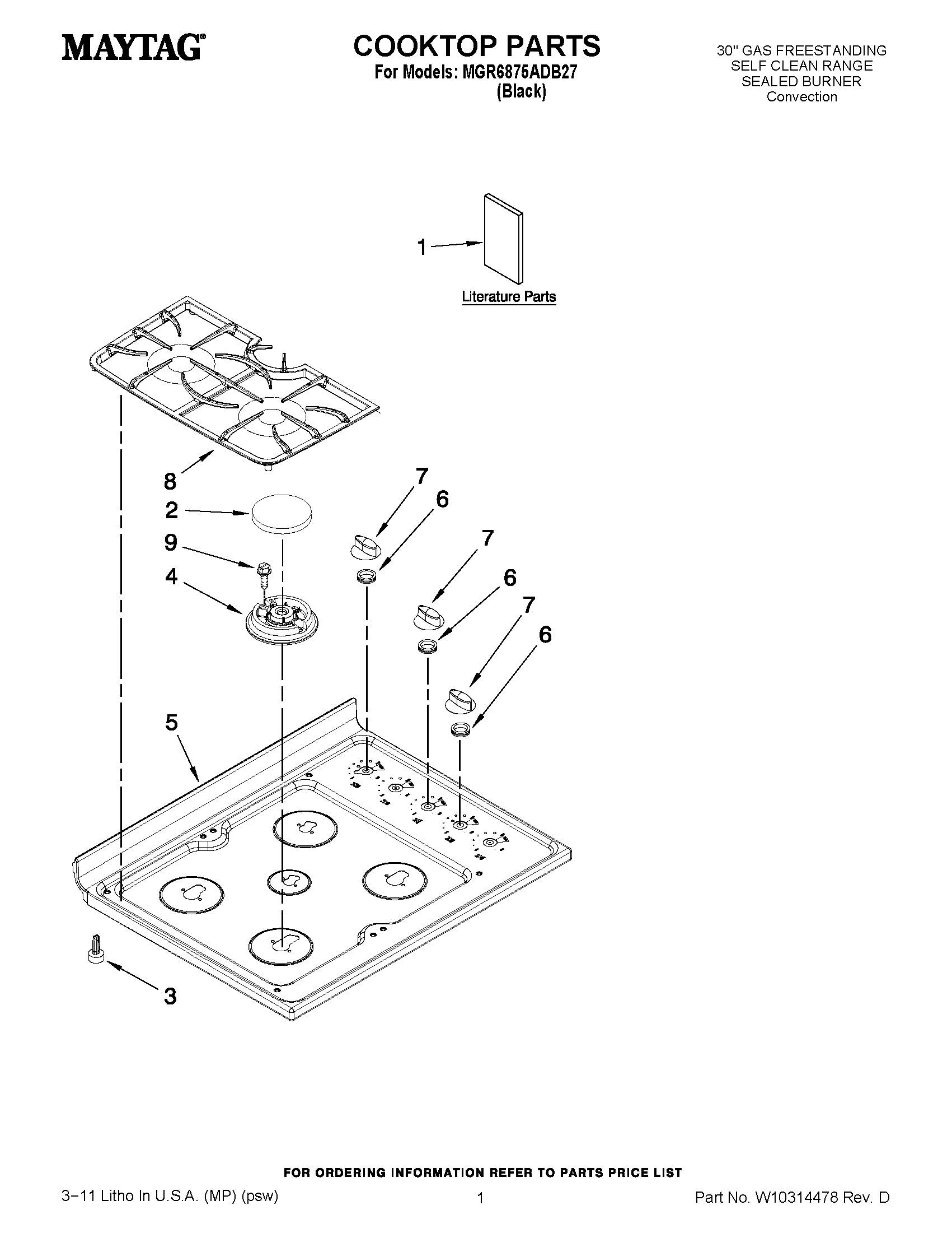 01 - COOKTOP PARTS