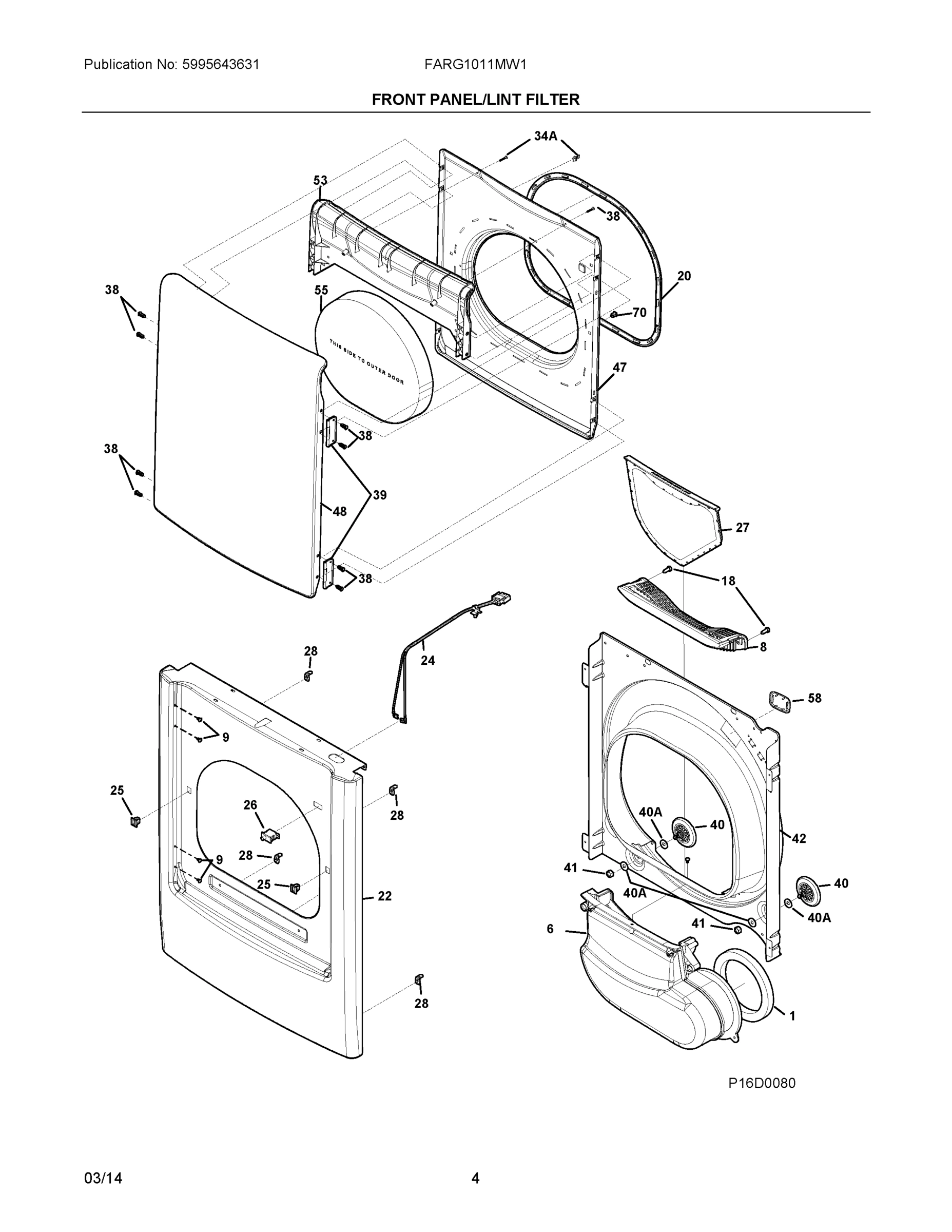 03 - FRONT PANEL/LINT FILTER