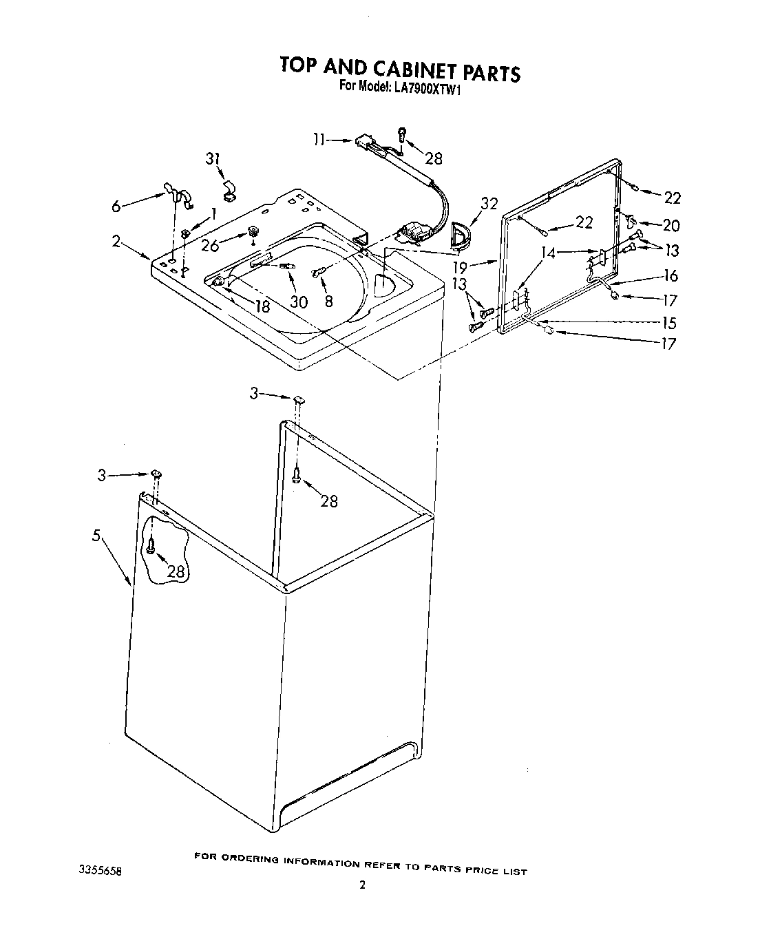 02 - TOP AND CABINET, LIT/OPTIONAL