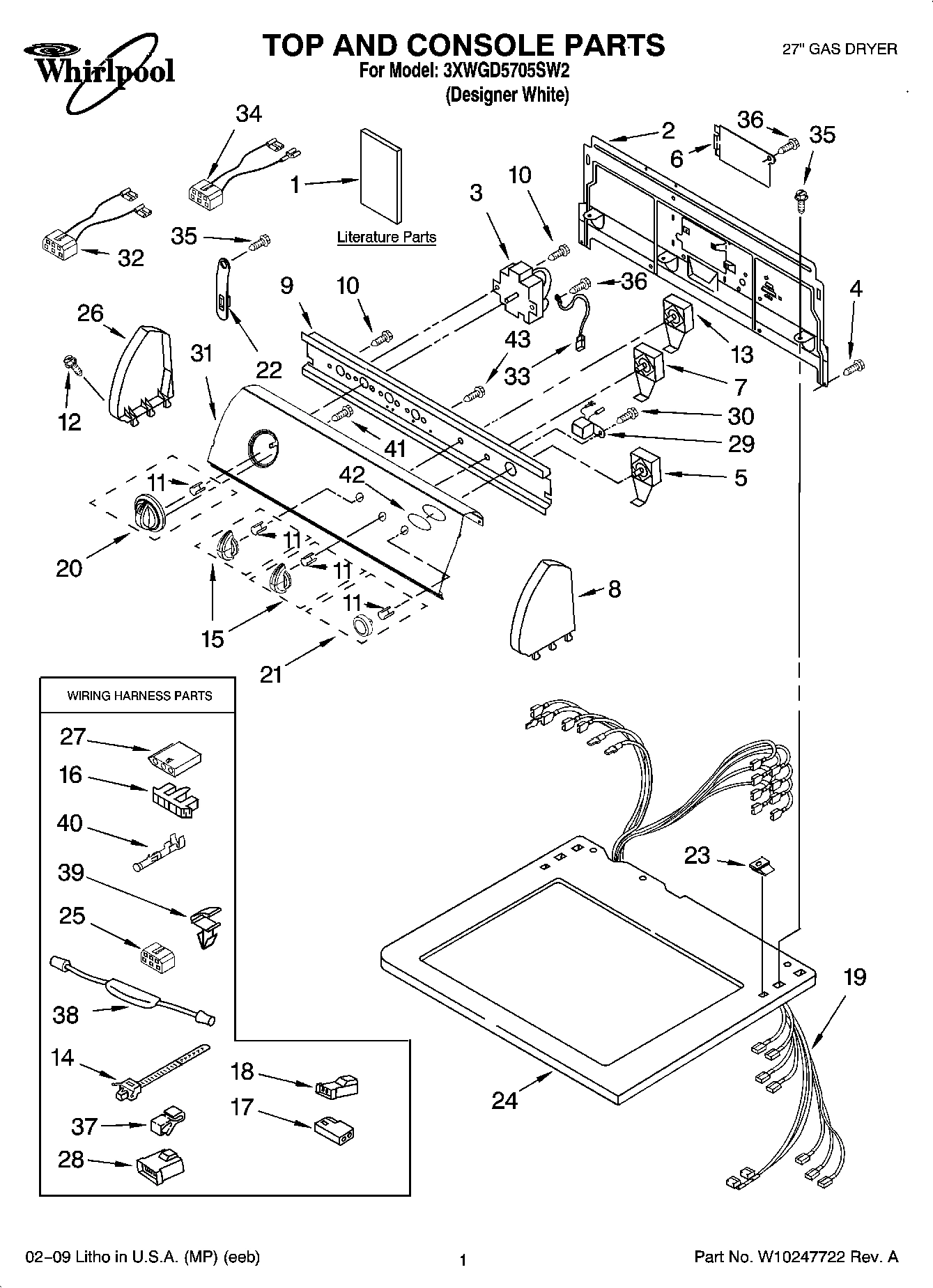 01 - TOP AND CONSOLE PARTS