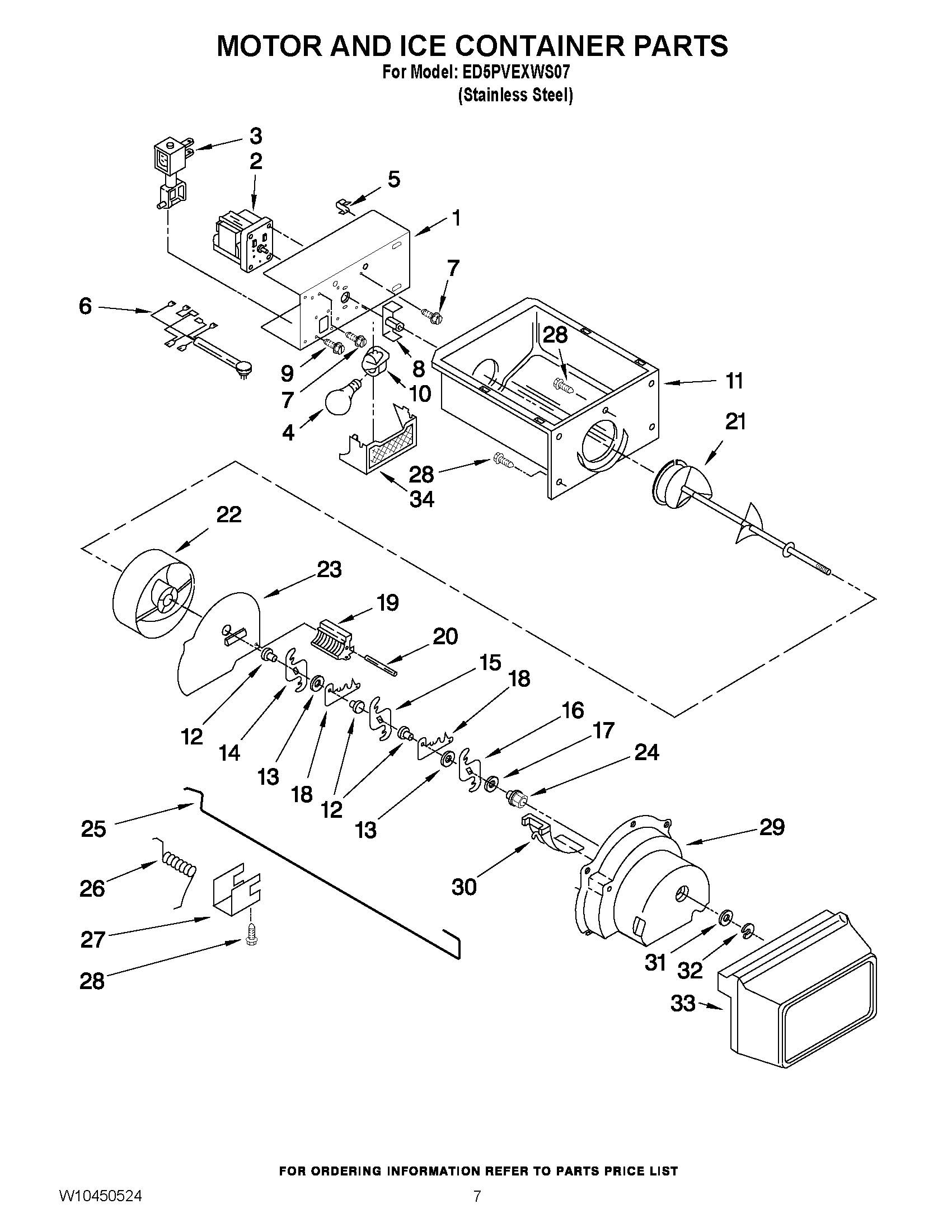 05 - MOTOR AND ICE CONTAINER PARTS