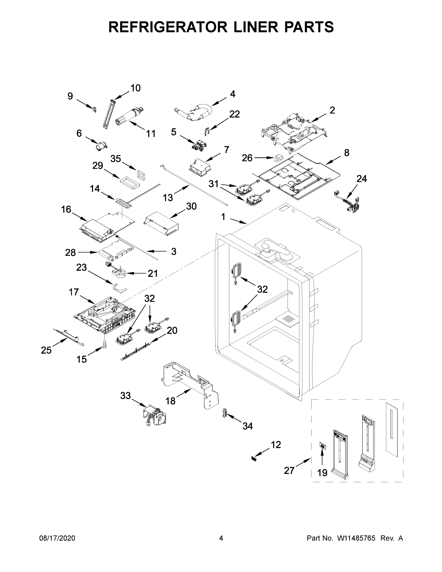 03 - REFRIGERATOR LINER PARTS