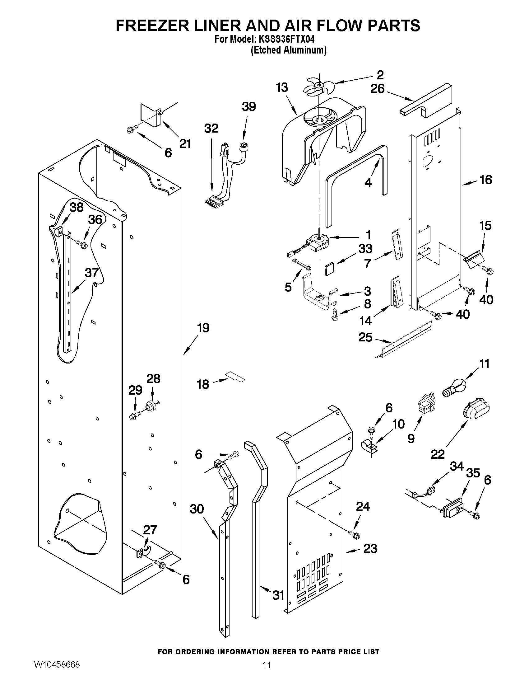 08 - FREEZER LINER AND AIR FLOW PARTS