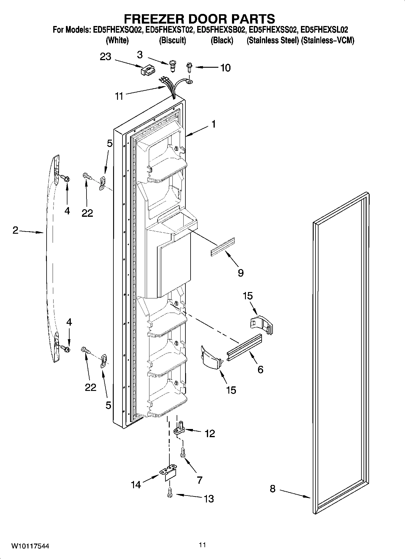 07 - FREEZER DOOR PARTS