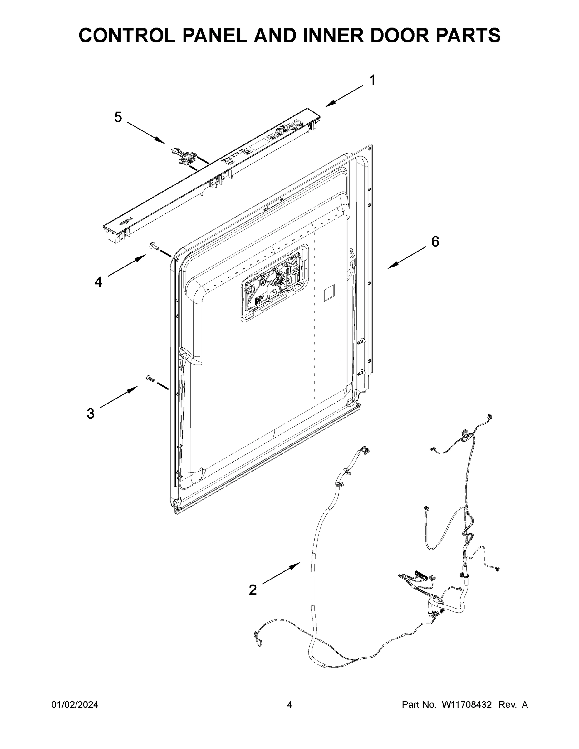 03 - CONTROL PANEL AND INNER DOOR PARTS