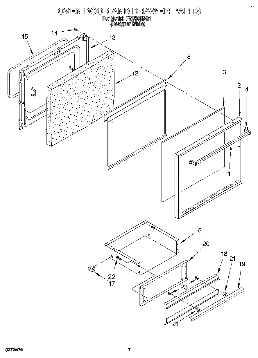 07 - OVEN DOOR AND DRAWER