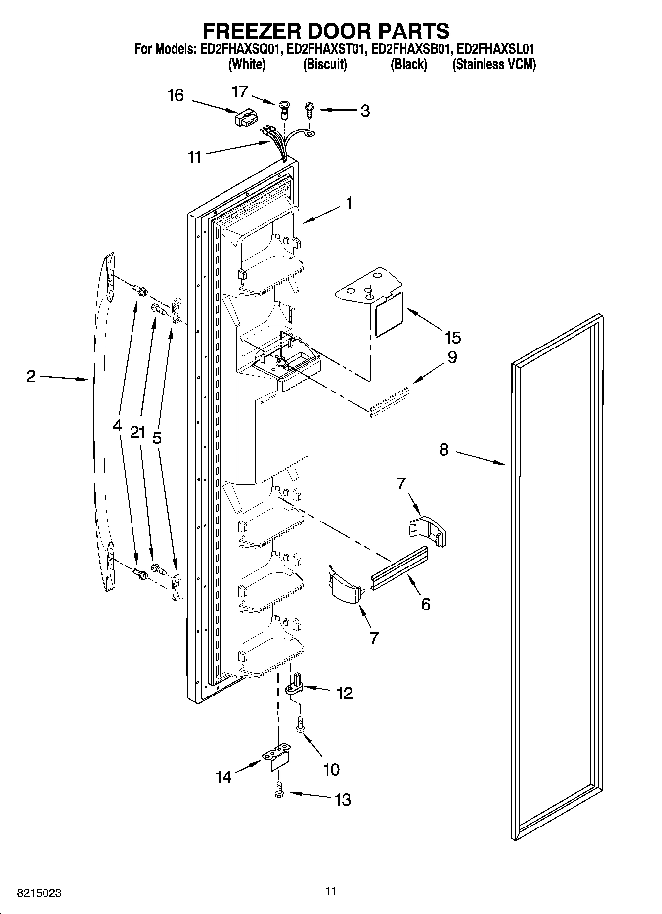 07 - FREEZER DOOR PARTS