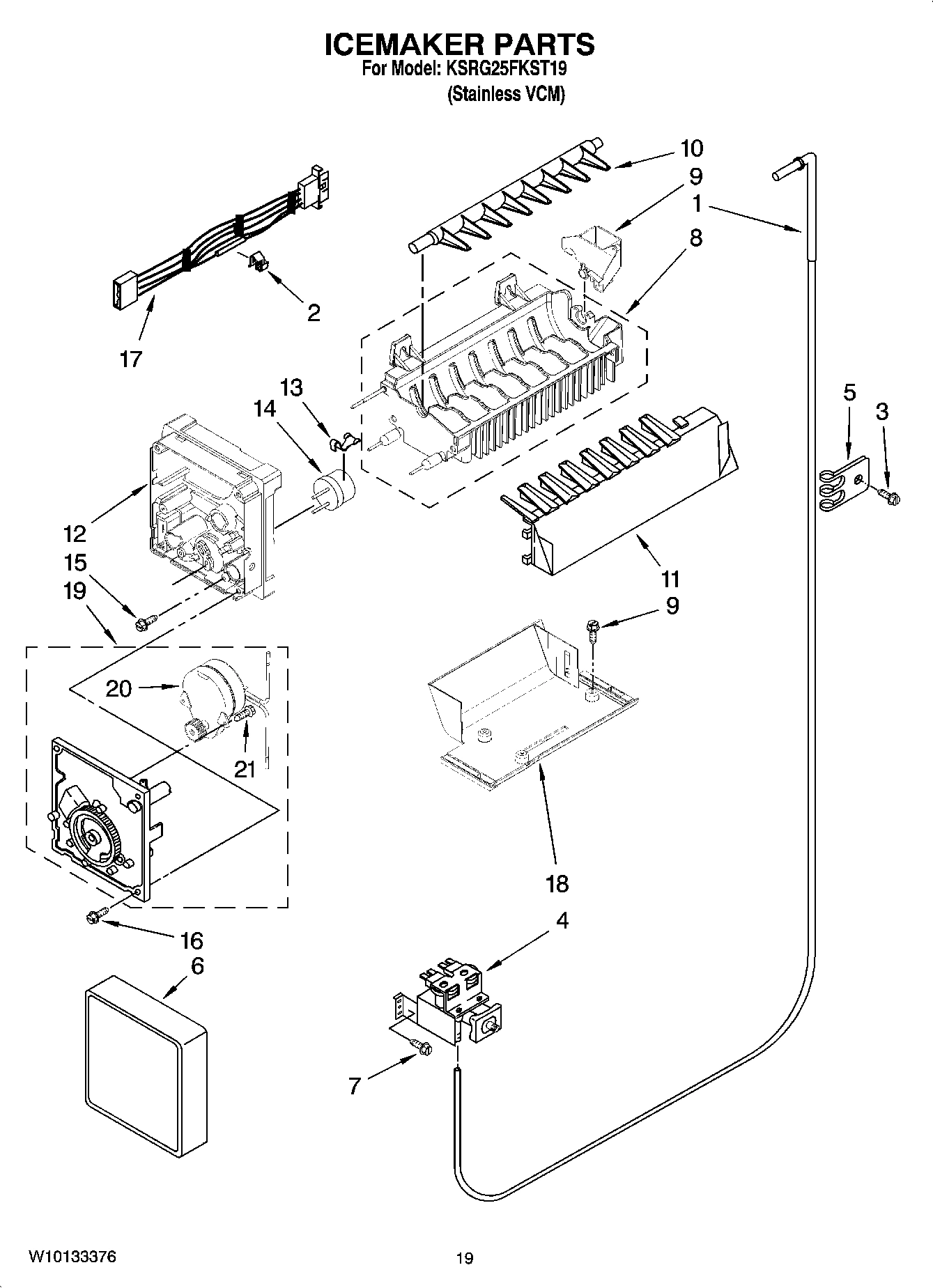 12 - ICEMAKER PARTS, OPTIONAL PARTS (NOT INCLUDED)