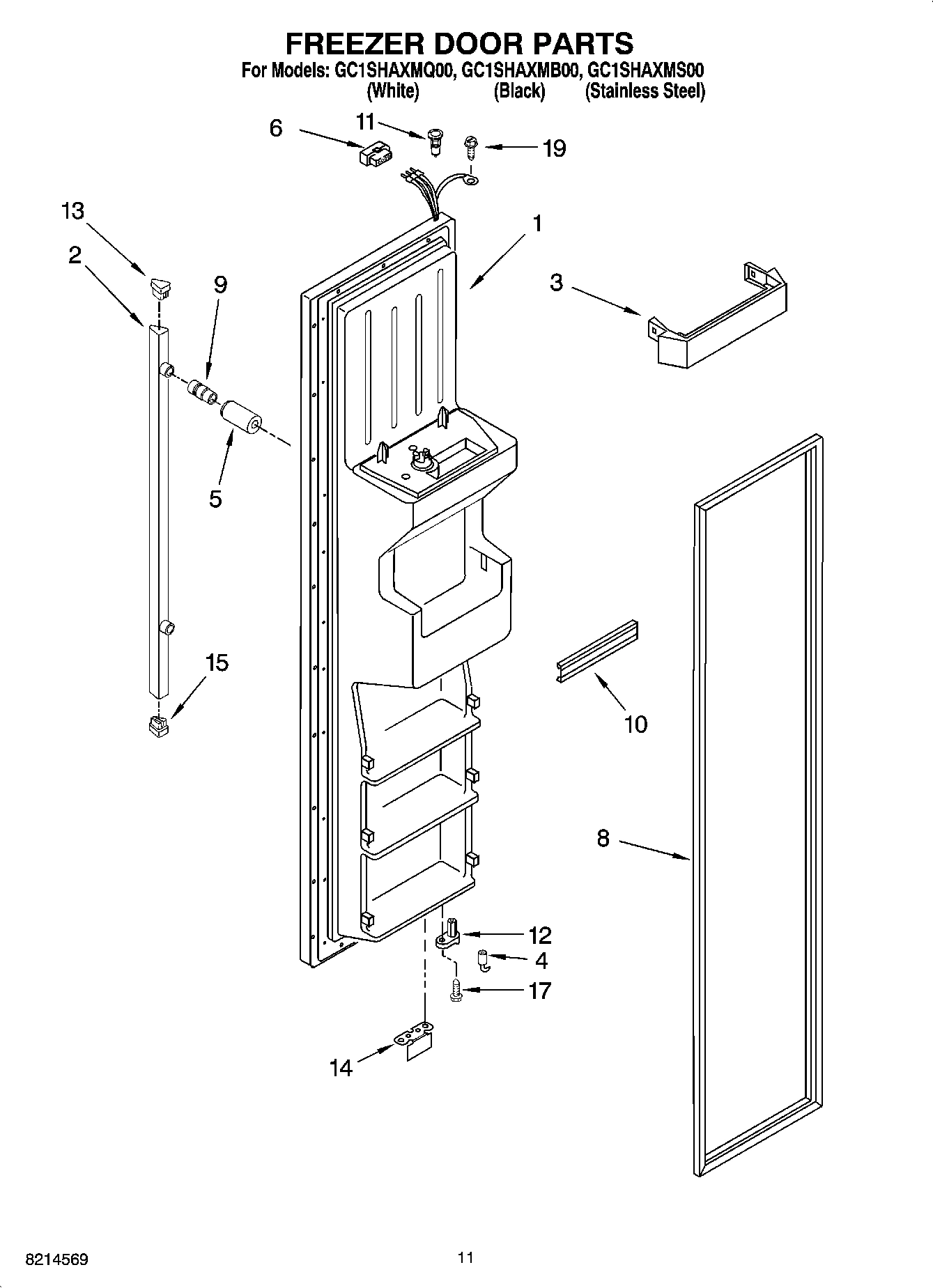 07 - FREEZER DOOR PARTS