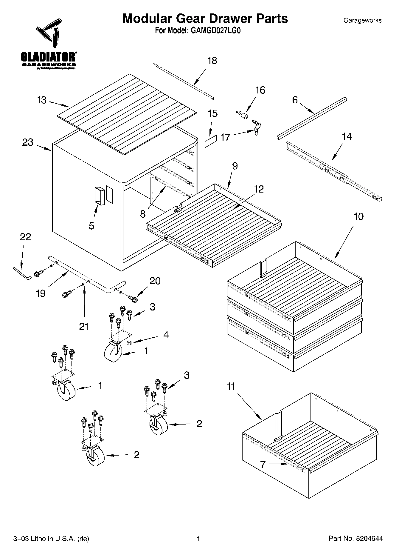 01 - Modular Gear Drawer Parts - OPTIONAL PARTS (NOT IN