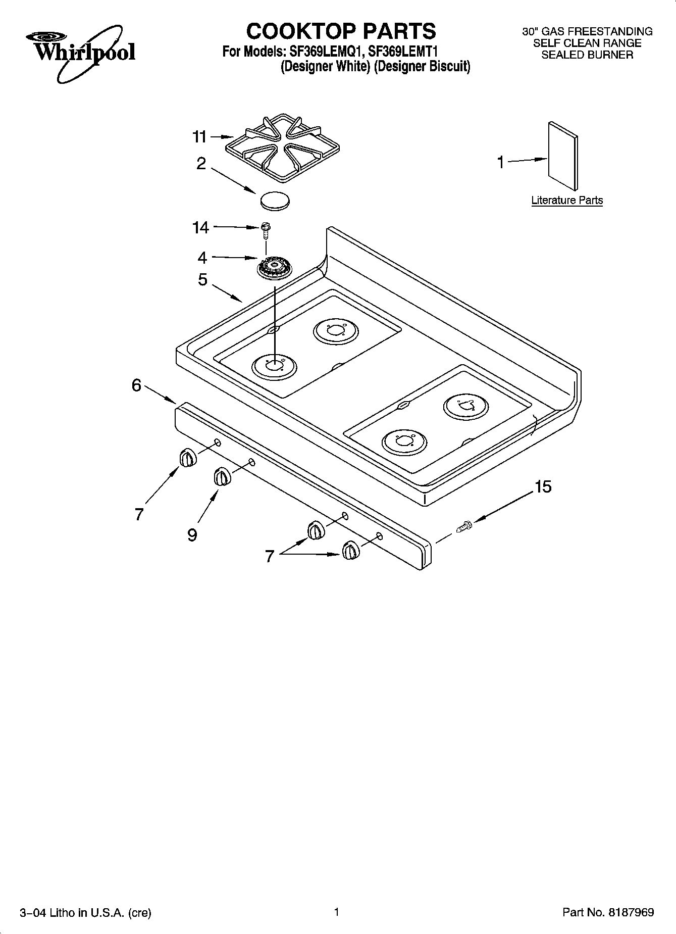 01 - COOKTOP PARTS