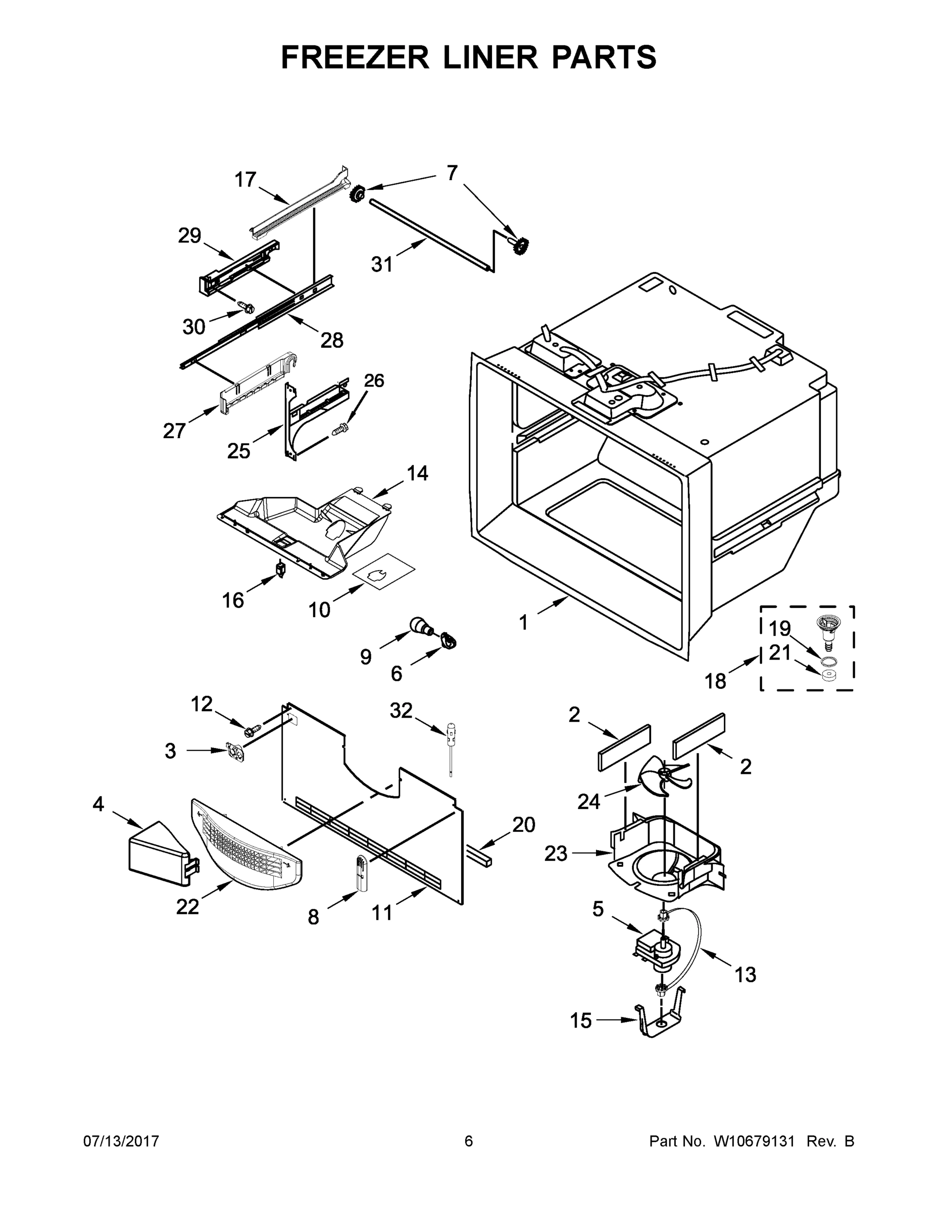 04 - FREEZER LINER PARTS
