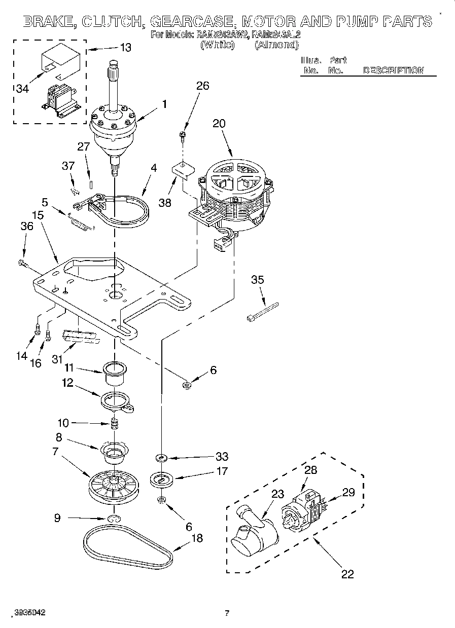05 - BRAKE, CLUTCH, GEARCASE, MOTOR & PUMP