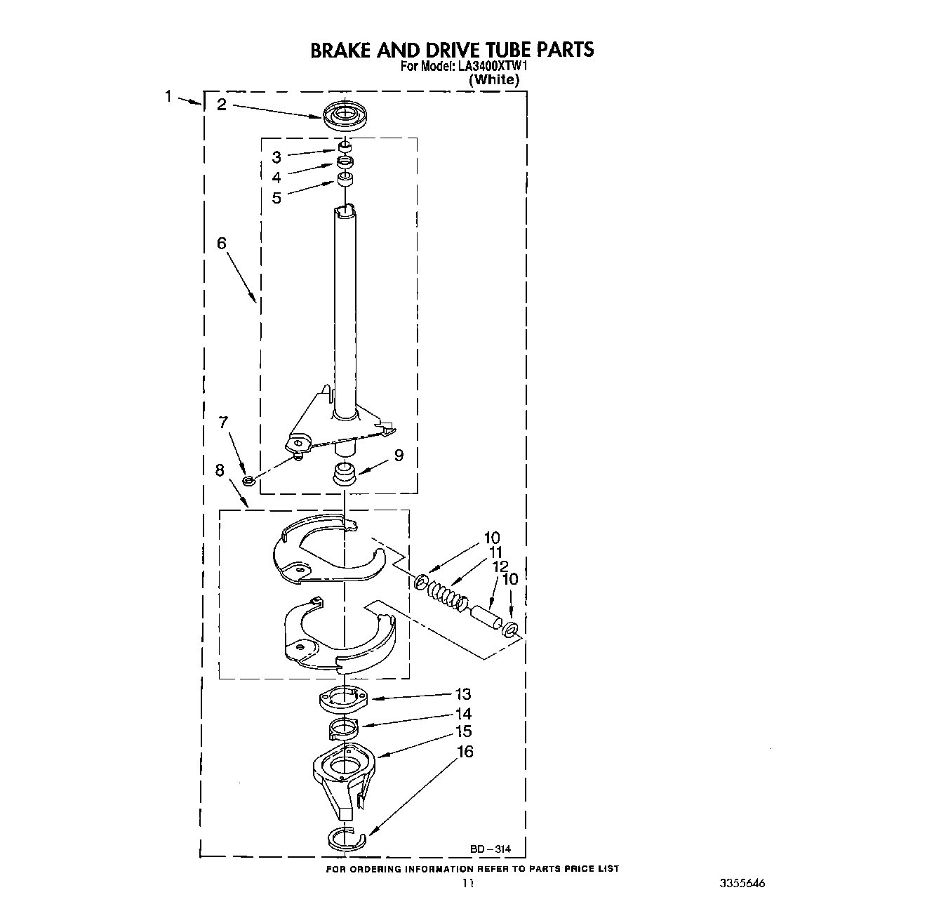 10 - BRAKE AND DRIVE TUBE